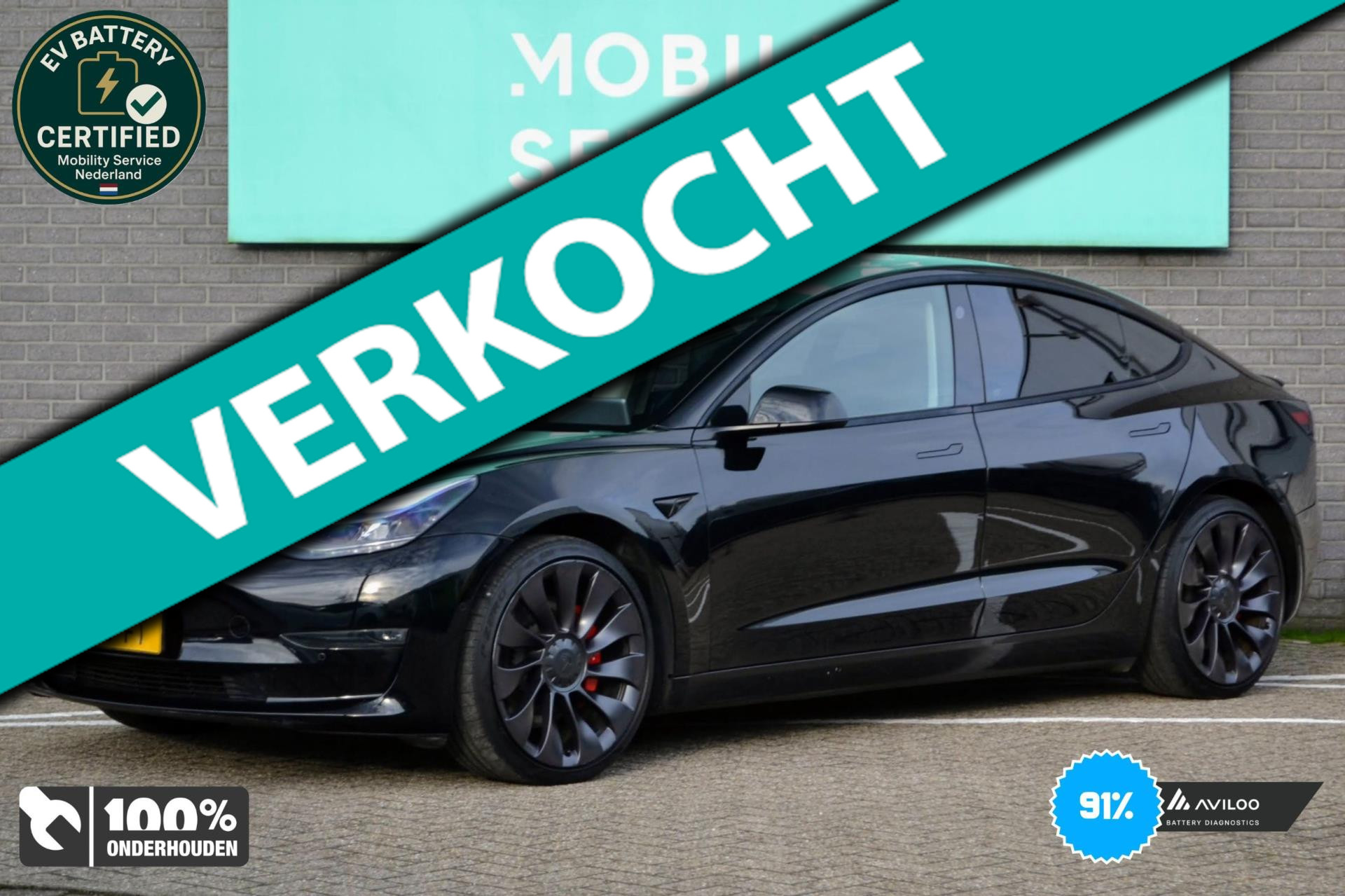 Tesla Model 3 Performance AWD 75 kWh SOH91% Pano AutoPilot LED ACCU- CHECK 2020 - voorkant