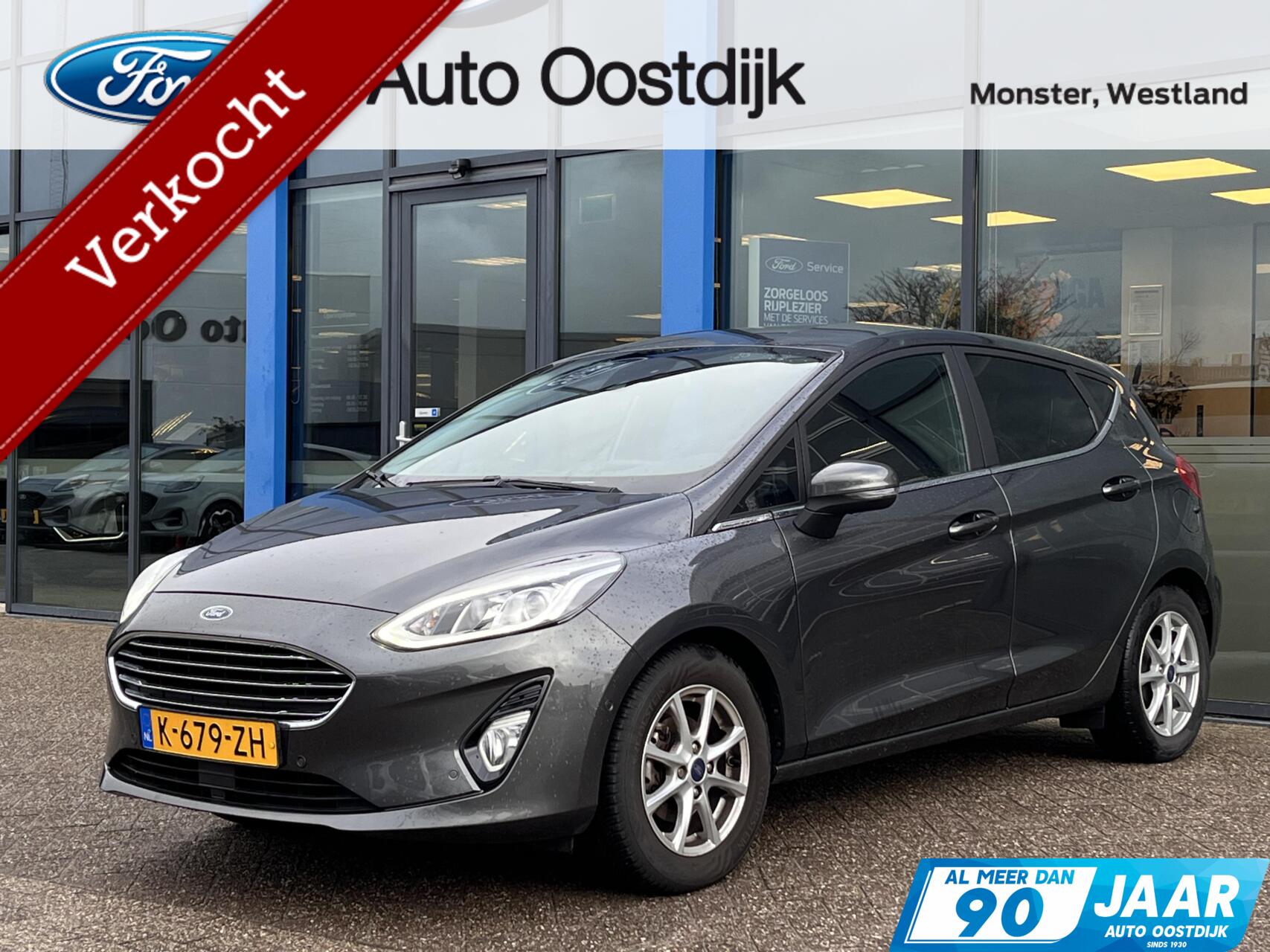 Ford Fiesta 1.0 EcoBoost Titanium X 95PK Adaptieve Cruise Winterpack Camera B&O Keyless Navi Blind-Spot Climate Privacy Glass *Compleet* 2021 - voorkant