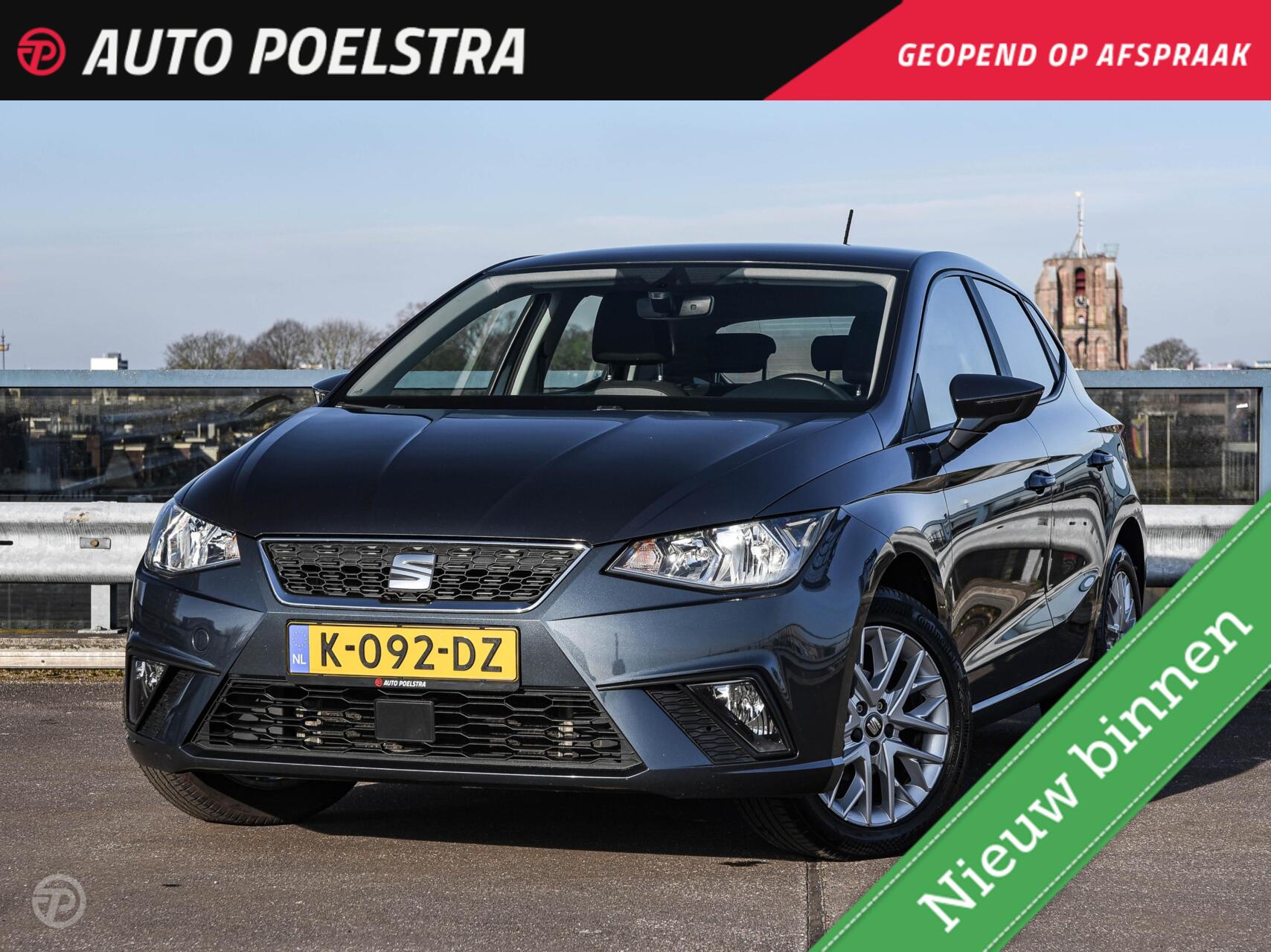 Seat Ibiza 1.0 TSI Style 95 PK Navigatie Stoelverwarming Apple CarPlay Android Auto DAB 16" Cruise Control LMV 2020 - voorkant