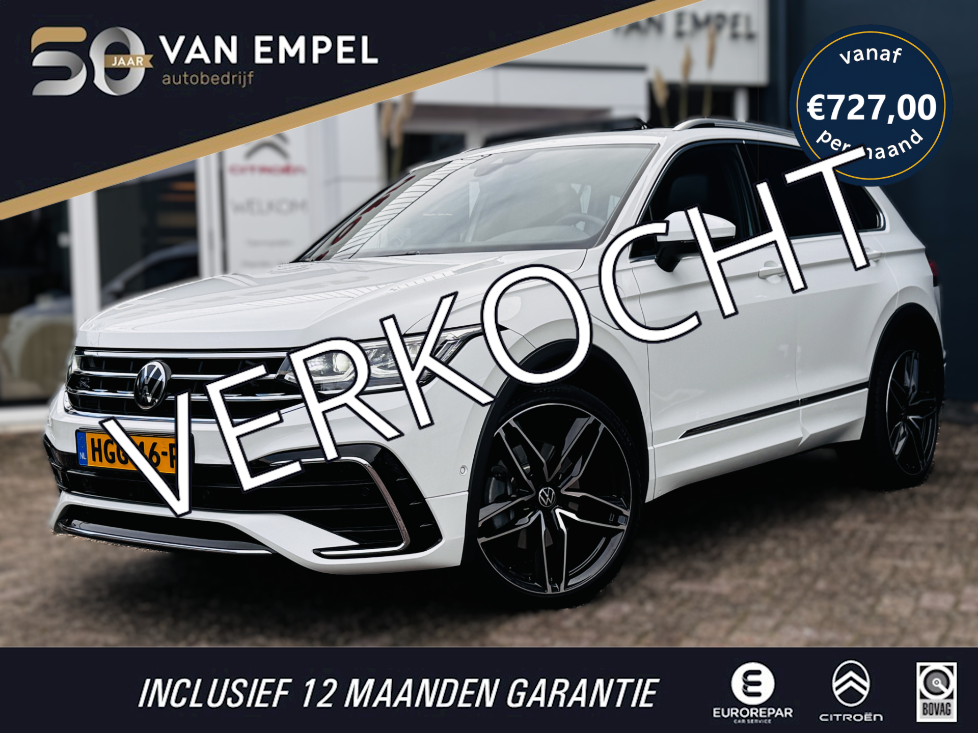 Volkswagen Tiguan 1.4 TSI eHybrid R-Line Business+ | Pano | Trekhaak | Adaptive Cruise | Virtual Cockpit | Camera 2023 - voorkant