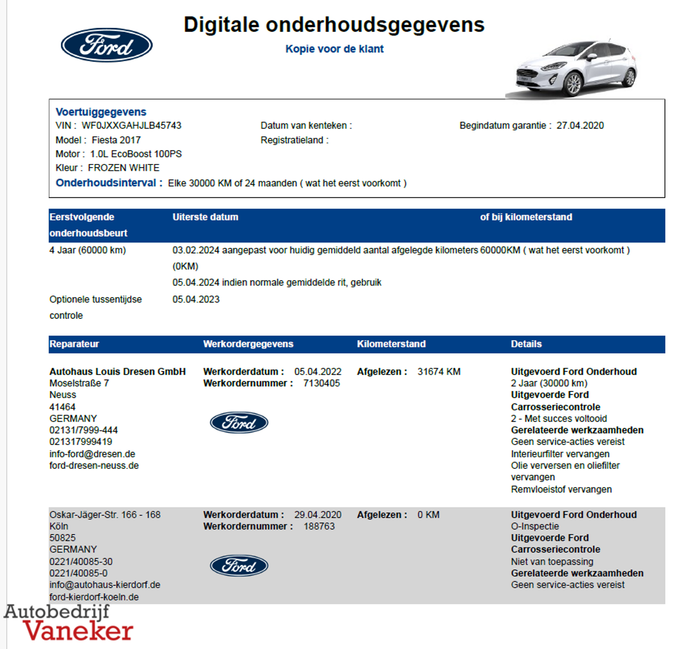 Foto van Ford Fiesta