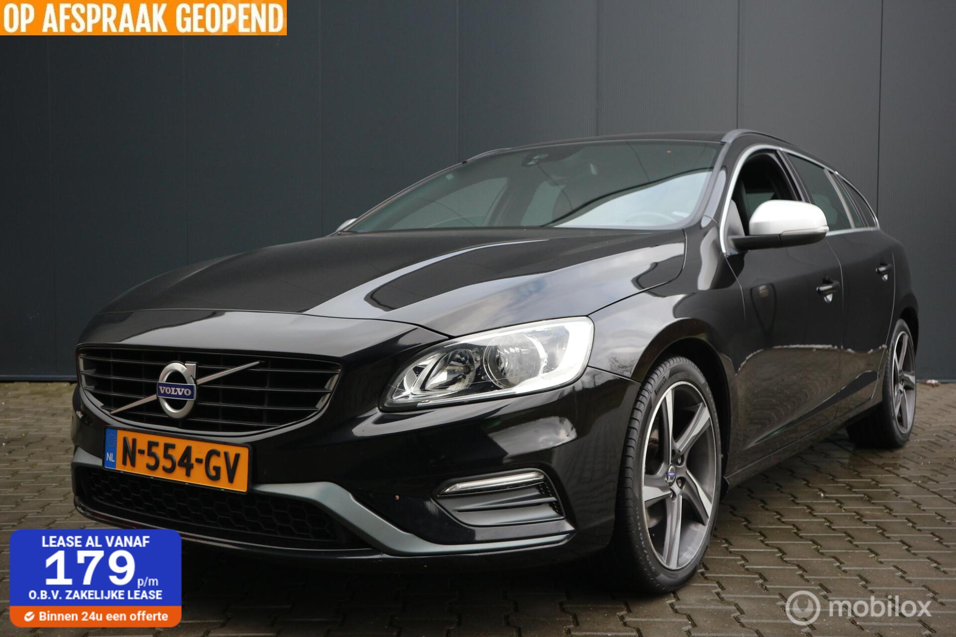 Volvo V60 2.0 D2 R-Design AUTOMAAT/LEDER/NAVIGATIE/TREKHAAK 2016 - voorkant