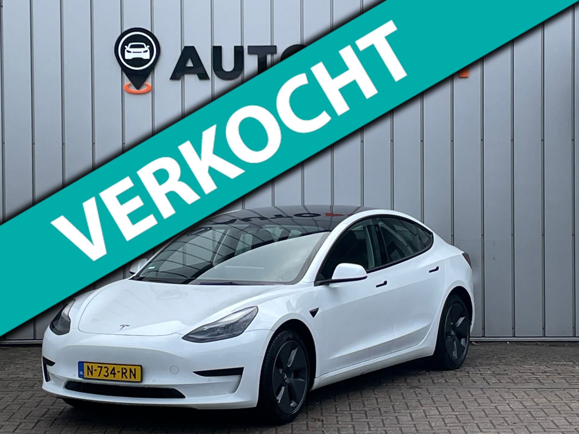 Tesla Model 3 Plus 60 kWh SOH91% FACELIFT LFP ACCU+WARMTEPOMP+AUTOPILOT 60 kWh+PREMIUM ] 2021 - voorkant
