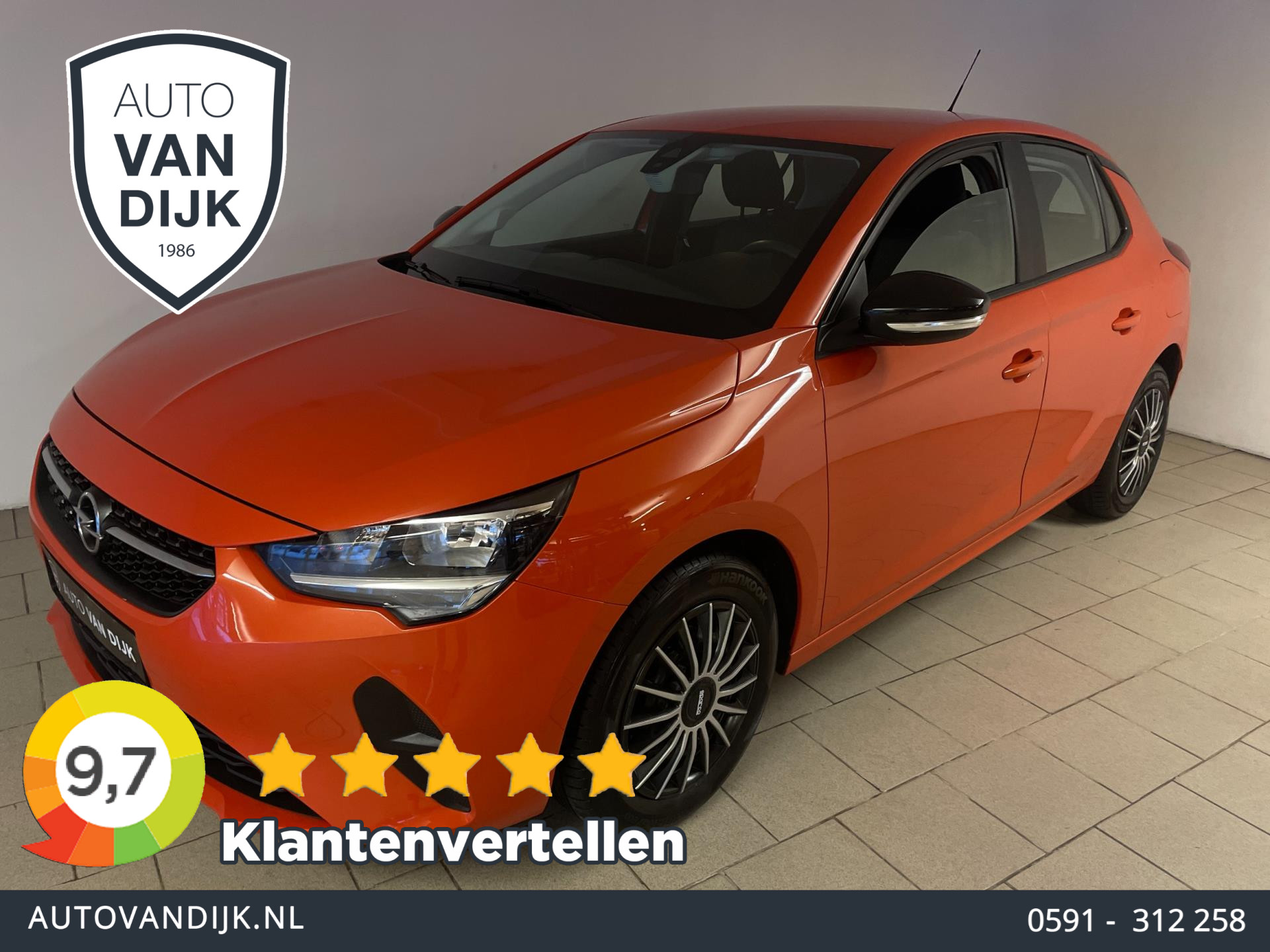 Opel Corsa 1.2 Edition AIRCO CRUISE APPPLE CARPLAY NAV VIA APP 2021 - voorkant