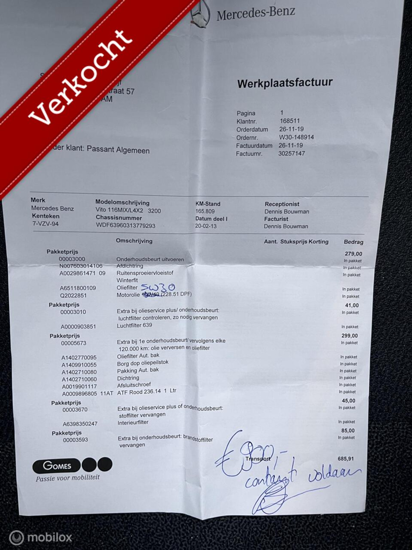 Foto van Mercedes-Benz Vito Business Van