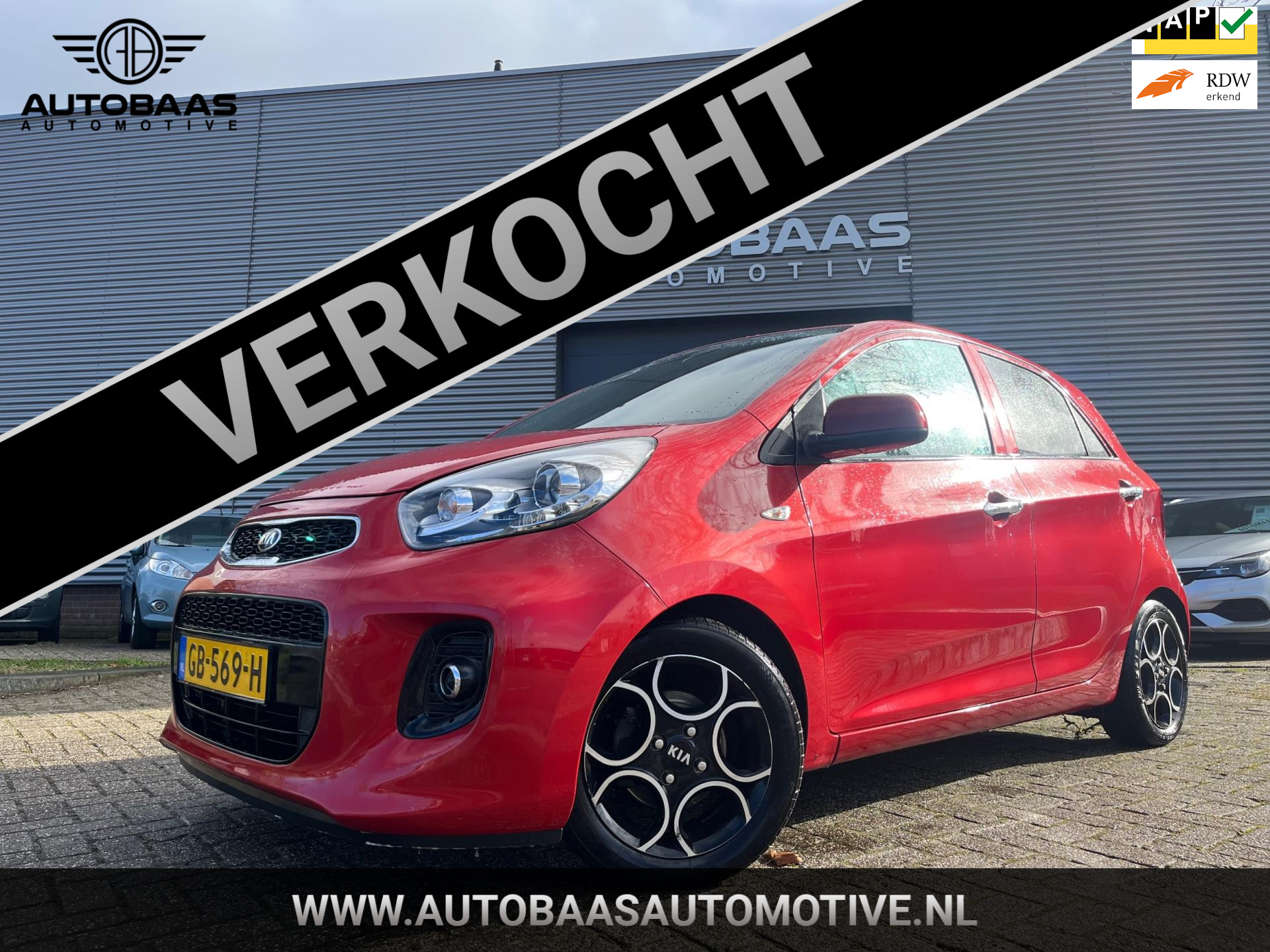 Kia Picanto 1.0 CVVT First Edition NL-AUTO+NAP+CLIMATE CONTROL+CRUISECONTROL+LICHTMETALEN VELGEN+ 2015 - voorkant