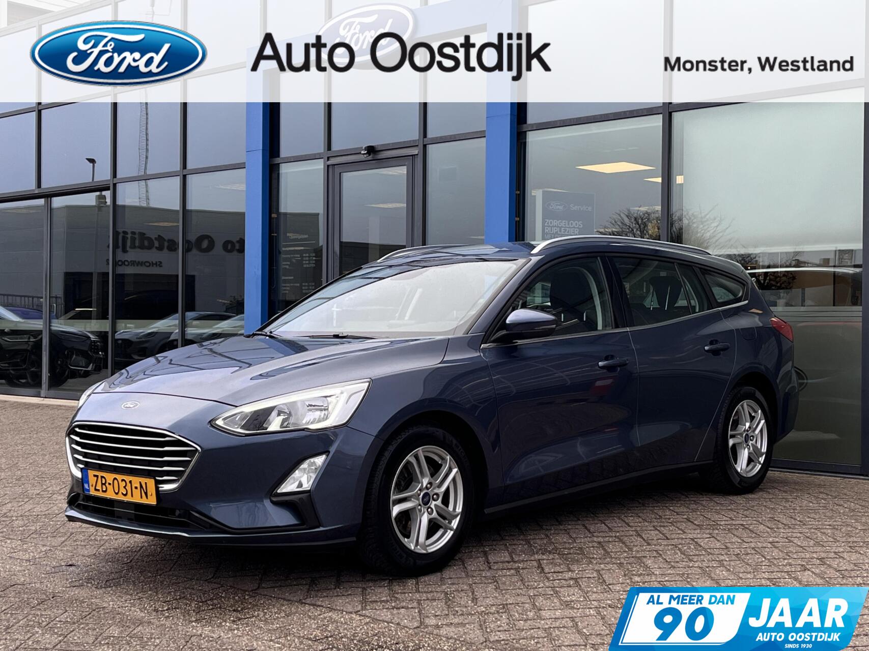 Ford Focus 1.0 EcoBoost Trend Edition 100PK Cruise Navi Carplay Parkeersensoren Airco All Season Banden *Dealer Onderhouden* 2019 - voorkant
