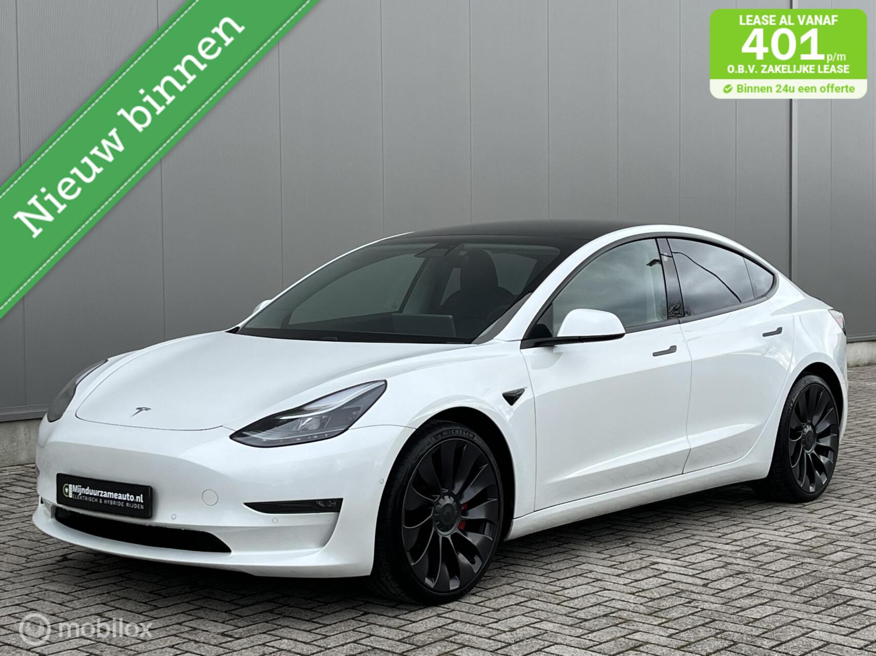 Tesla Model 3 Performance AWD - Facelift! - SOH 91 % - 20 inch 2020 - voorkant