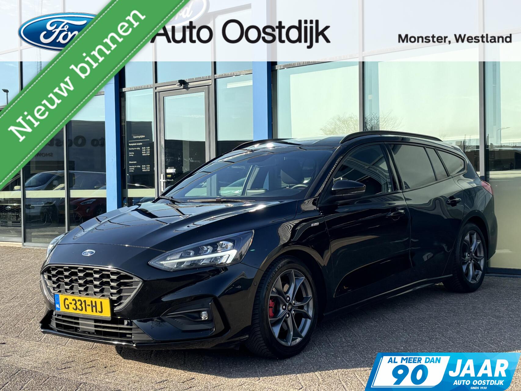 Ford Focus Wagon 1.5 EcoBoost ST Line 150PK Adaptieve Cruise Winterpack Camera Elek. Achterklep Blind-Spot B&O Full-LED  *1500KG Trekgewicht* 2018 - voorkant