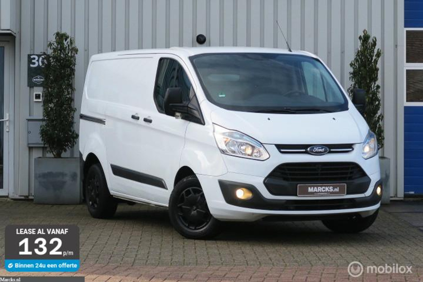 Ford Transit Custom 2.2 TDCI L1 2 Schuifdeuren Sortimo kast met safe 2016 - voorkant