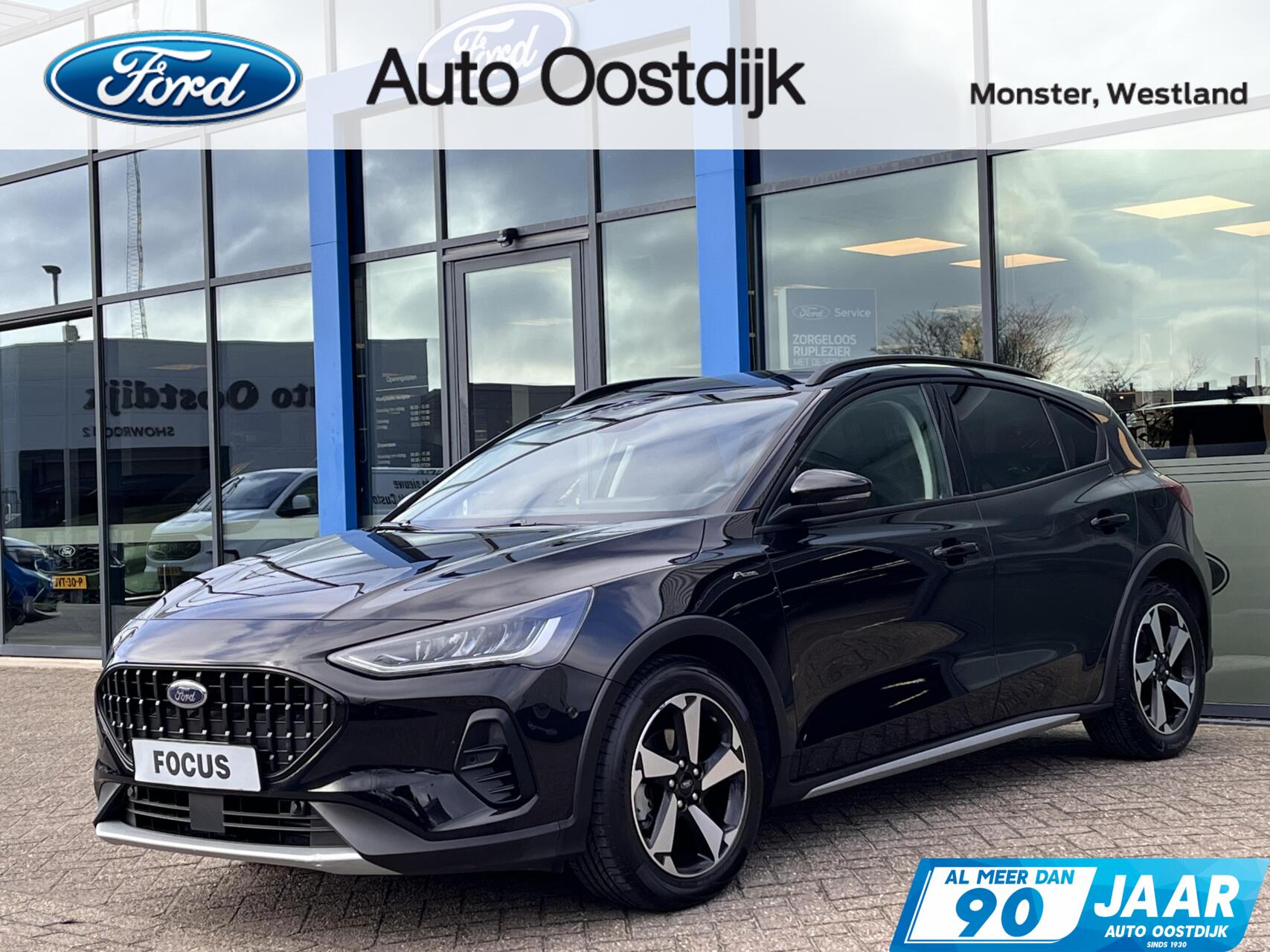 Ford Focus 1.0 EcoBoost Hybrid Active 155PK Automaat Winterpack Adaptieve Cruise Camera Parkeersensoren Climate Navi Privacy Glass *Sportief* 2024 - voorkant