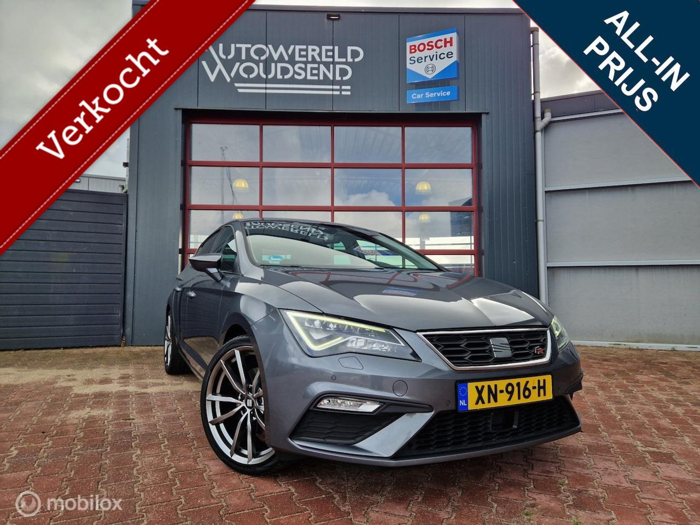 Seat Leon 1.8 TSI FR Business Intense 12MND BOVAG GAR | PDC | ACC | ECC | 19" LMV | STOELVERW | DAB 2018 - voorkant