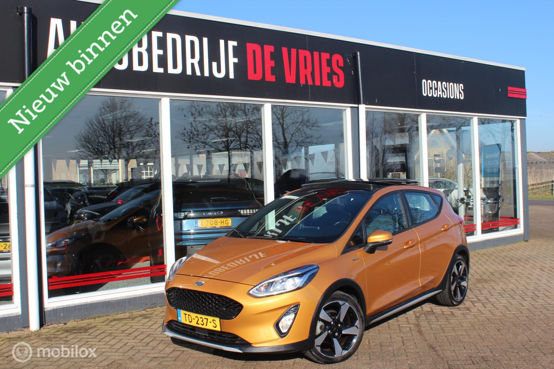 Ford Fiesta 1.0 EcoBoost Active Panodak/Carplay/Full-Led/ACC 2018 - voorkant