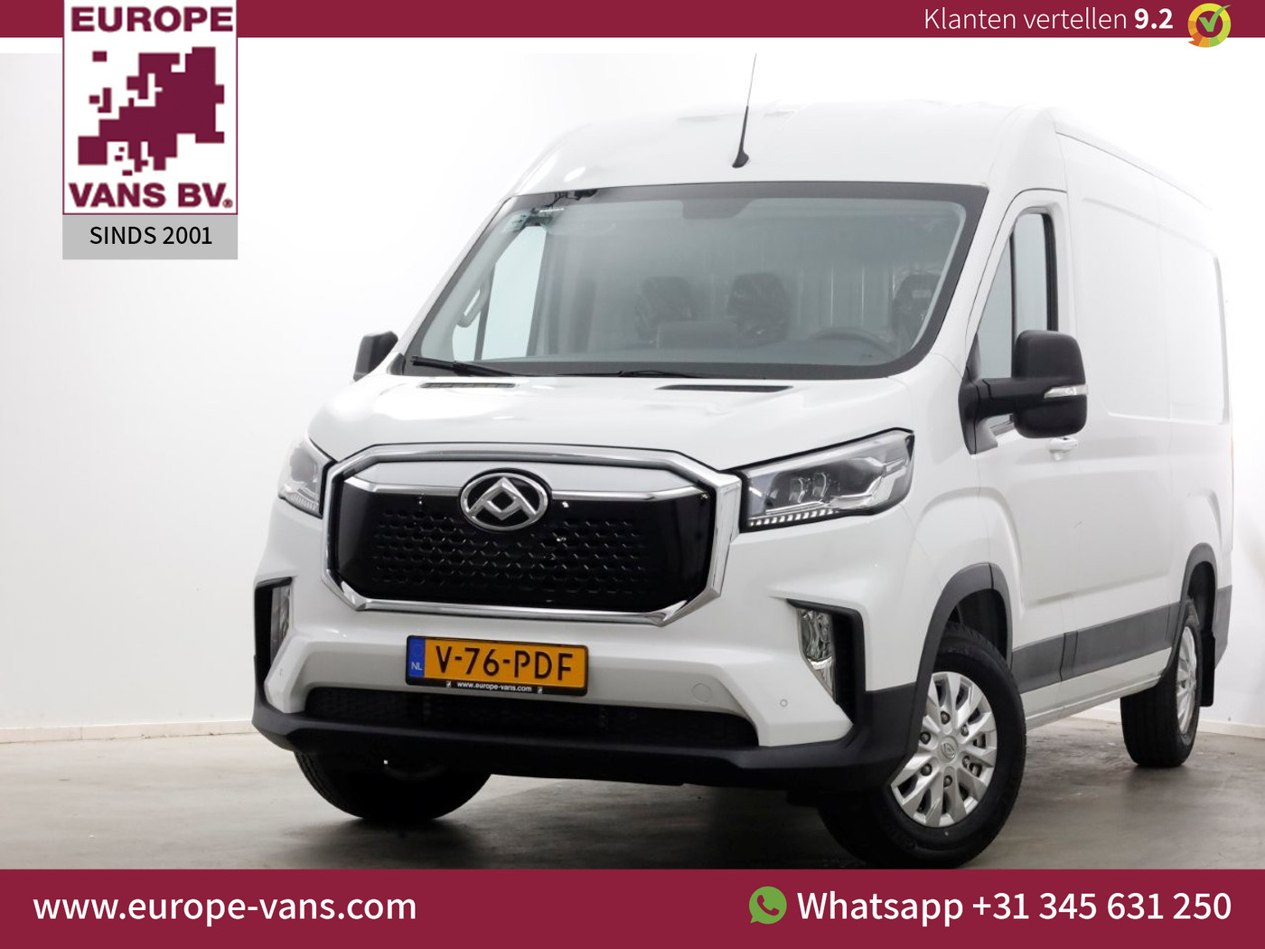 Maxus Maxus Edeliver 9 L2H2 72kWh WLTP Range 280km 100% Elektrisch Airco/Camera NIEUW 02-2024 2024 - voorkant