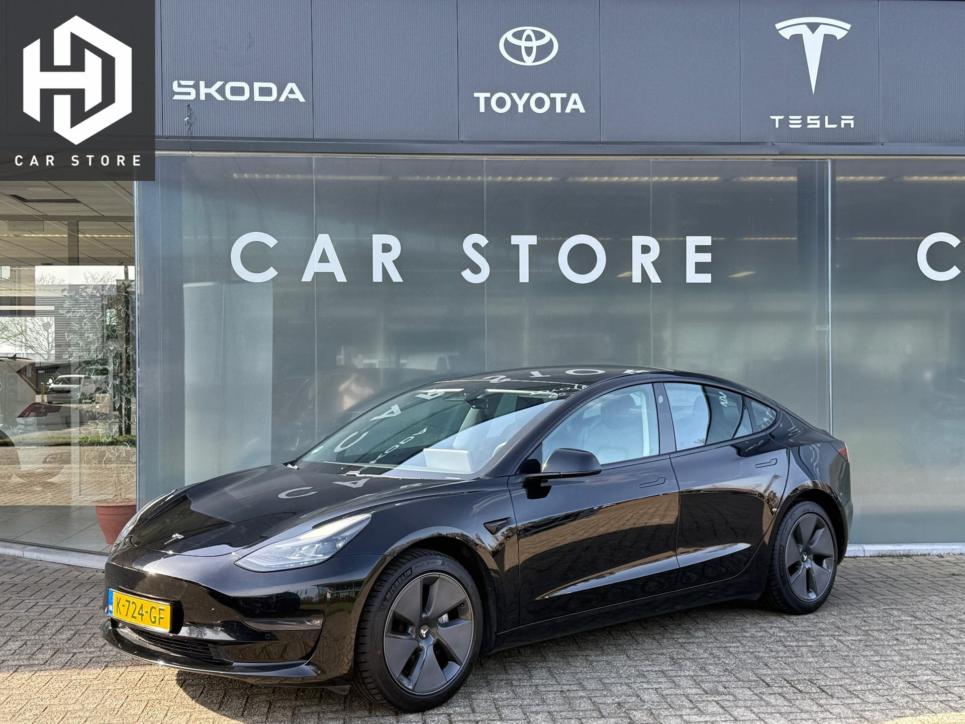 Tesla Model 3 Long Range AWD 75 kWh LFP 93% SOH FACELIFT TREKHAAK 2020 - voorkant