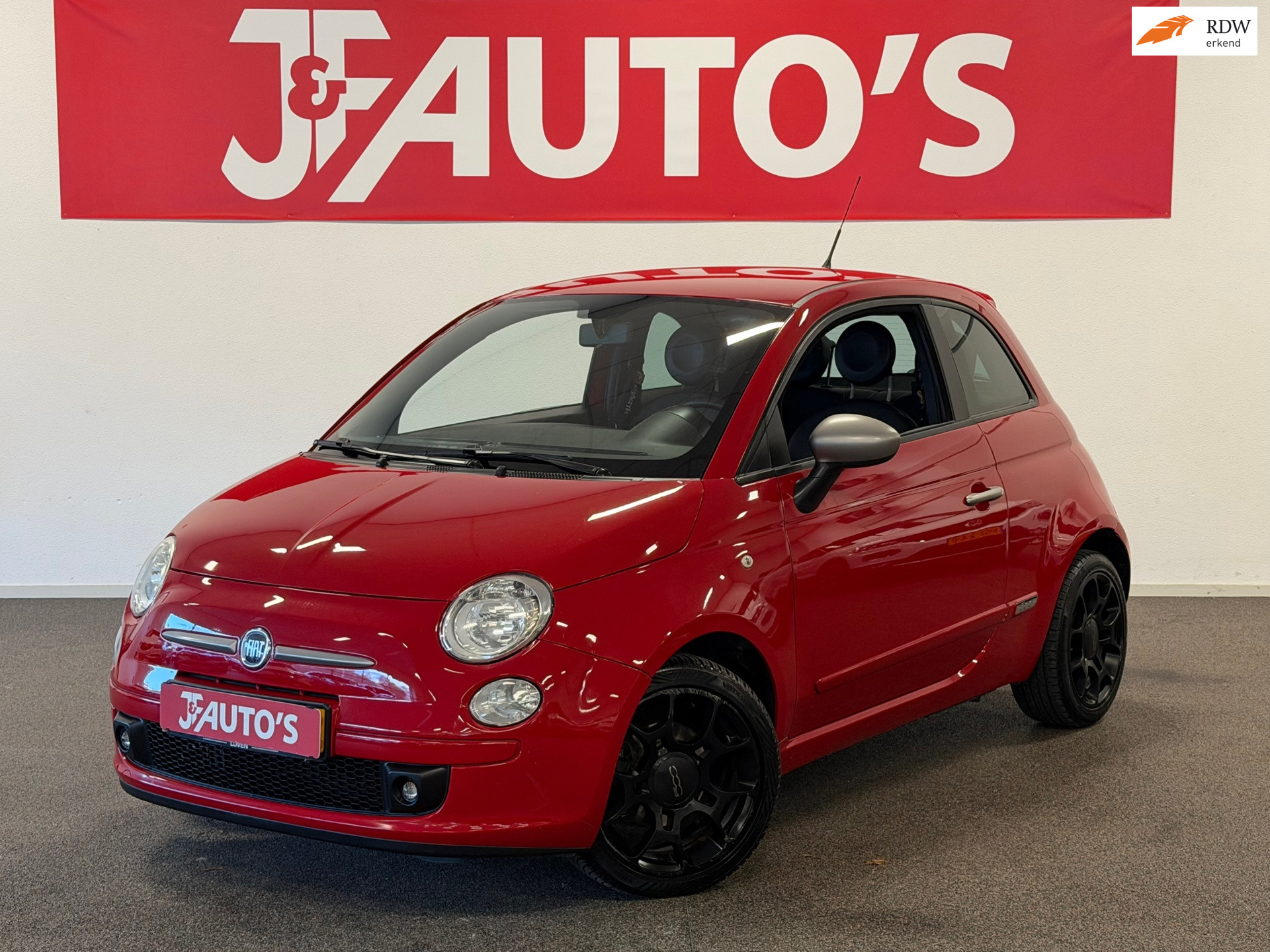 Fiat Fiat 500 0.9 TwinAir Lounge ECC AIRCO, HALF LEER, PDC, 16'' LMV 2012 - voorkant