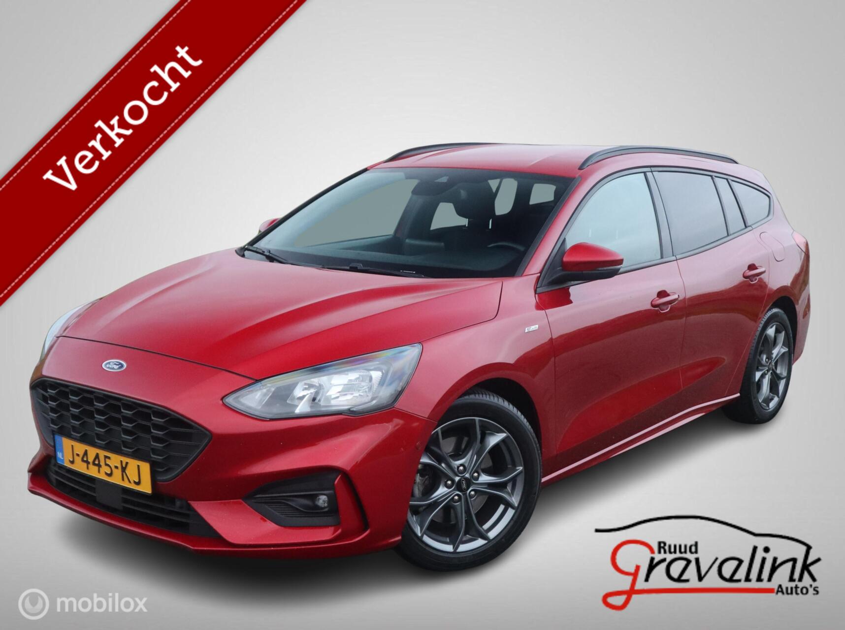 Ford Focus EcoBoost Hybrid 125 PK H6 ST-Line Navigatie Parkassist Camera DonkerGlas 2020 - voorkant