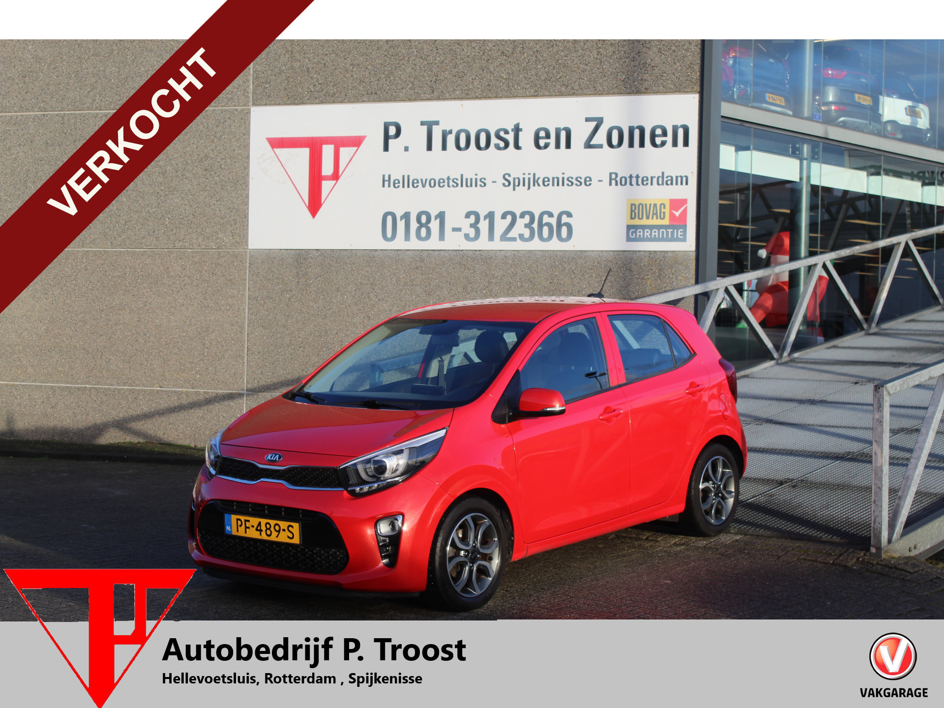Kia Picanto 1.0 CVVT First Edition Navigatie/Applecarplay/Achteruitrijcamera/Licht metalen velgen/Led dagrijverlichting/Cruise control/Climate control 2017 - voorkant