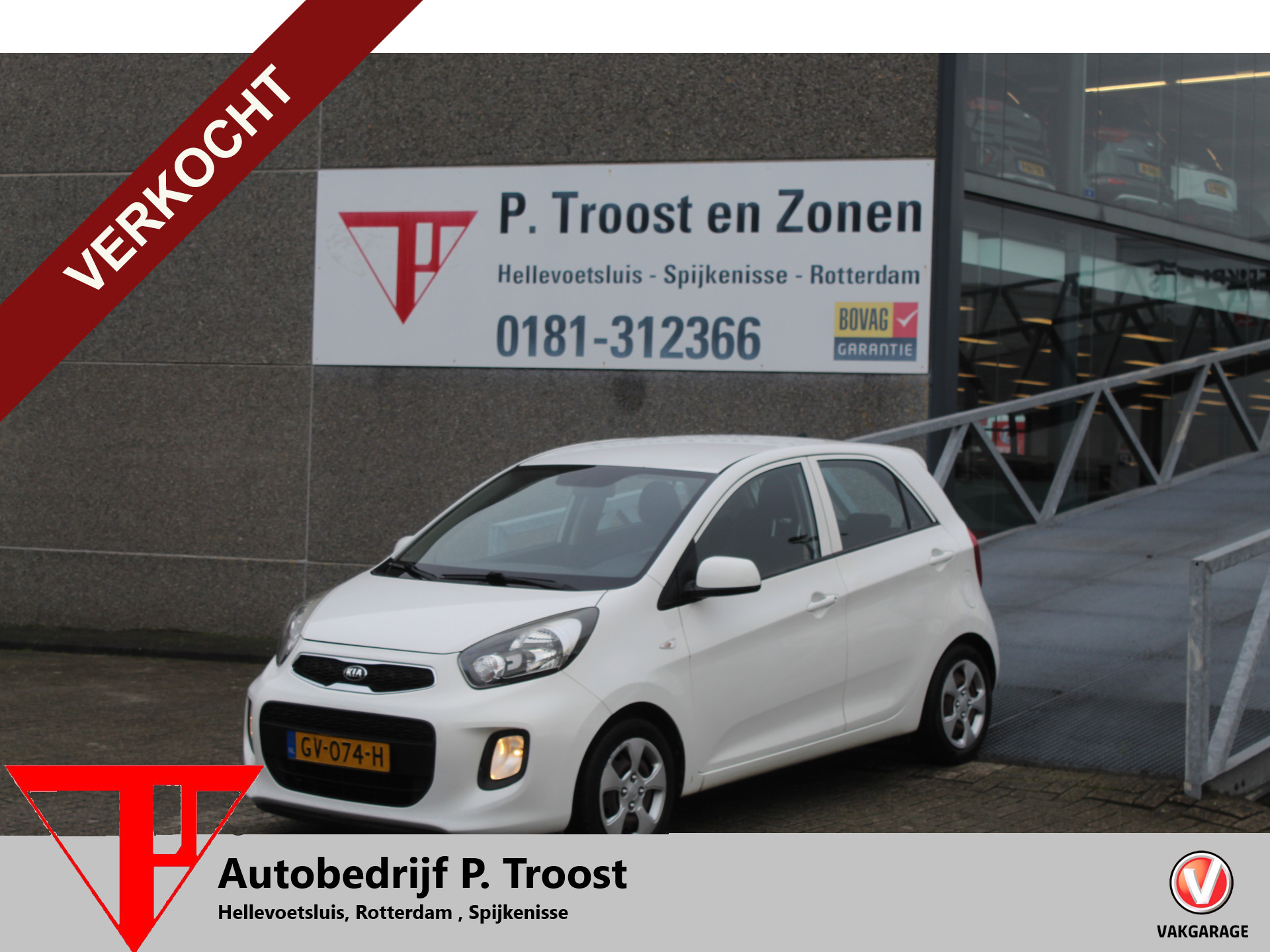 Kia Picanto 1.0 CVVT ComfortLine 1ste Eigenaar/Dealeronderhouden/Airco/Elektrische ramen/Centrale vergrendeling 2015 - voorkant