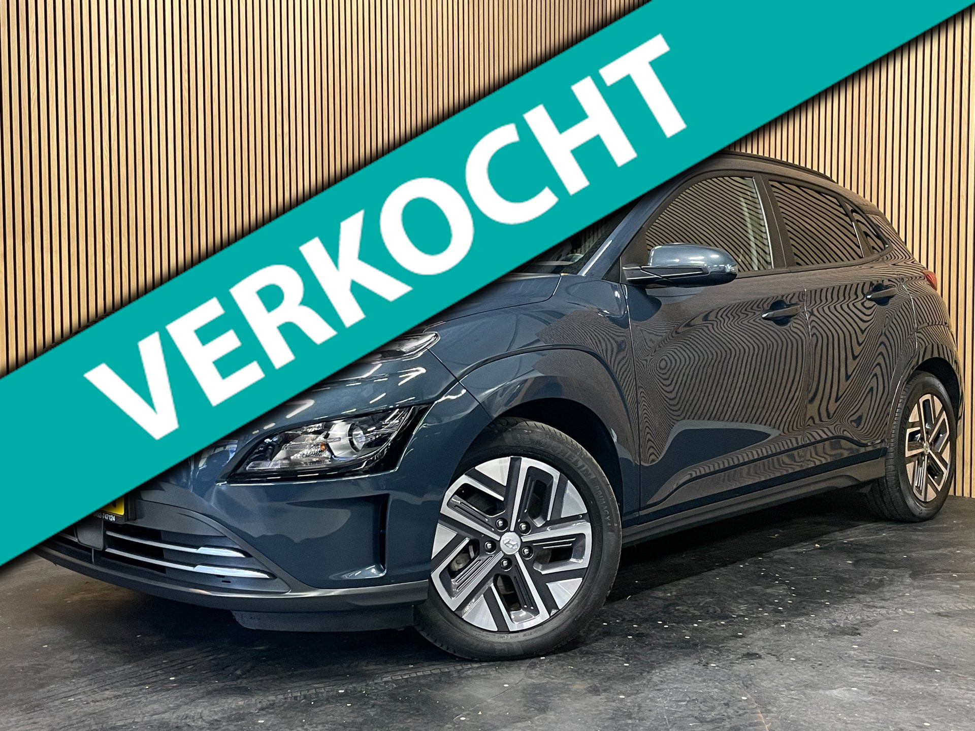 Hyundai Kona EV Fashion 64 kWh|100%SOH|NIEUW MODEL|3FASE|DIGITAL|ACC|HUD|KRELL|CAMERA|CARPLAY|ORG.NL|NAVI|NAP|INCL. BTW|1e EIG.| 2021 - voorkant
