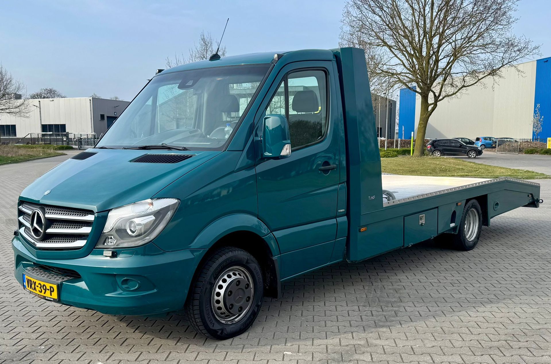 Mercedes-Benz Sprinter 519CDI 3.0 V6 BlueTEC 432 Tijhof Oprijwagen Autoambulance 2014 - voorkant