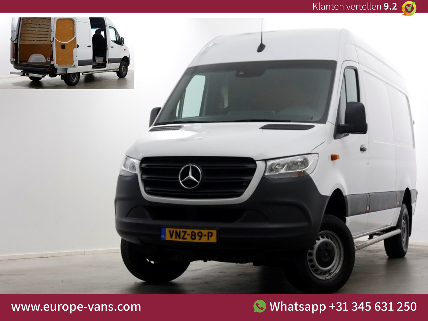 Mercedes-Benz Sprinter 316 CDI 163pk 7G Automaat L2H2 4x4 ZG1 Airco/Camera/Trekhaak 2800kg 02-2022 2022 - voorkant