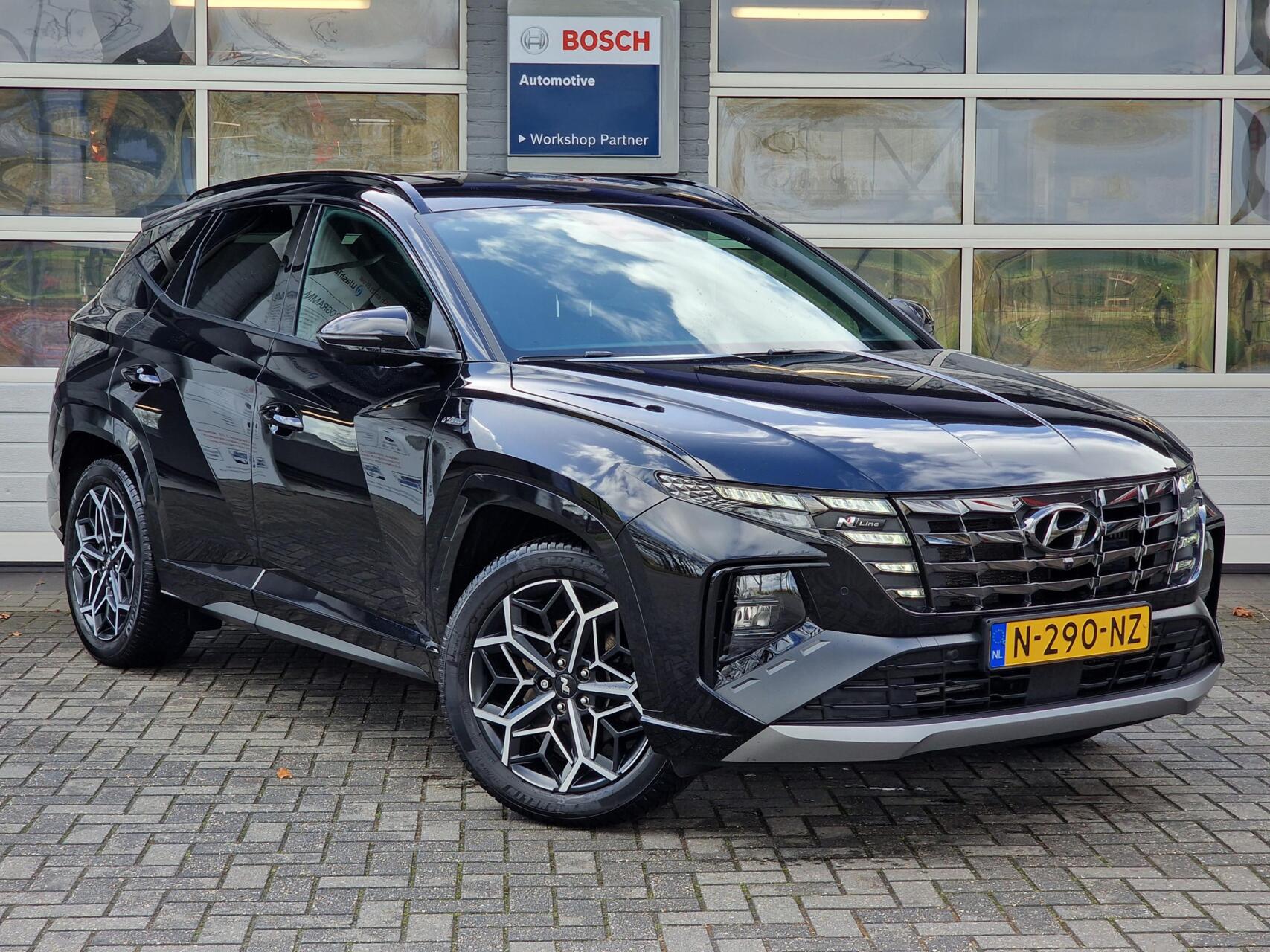 Hyundai Tucson 1.6 T-GDI HEV N Line 230PK|trekhaak|Carplay|Camera|Stoel&stuurverwarming|Stoelkoeling| 2021 - voorkant