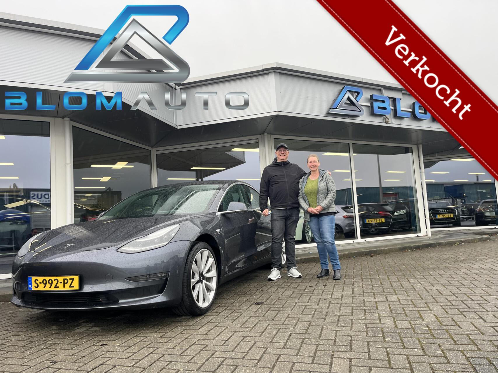 Tesla Model 3 Long Range AWD 75 kWh 352PK PERFORMANCE VELG 2019 - voorkant