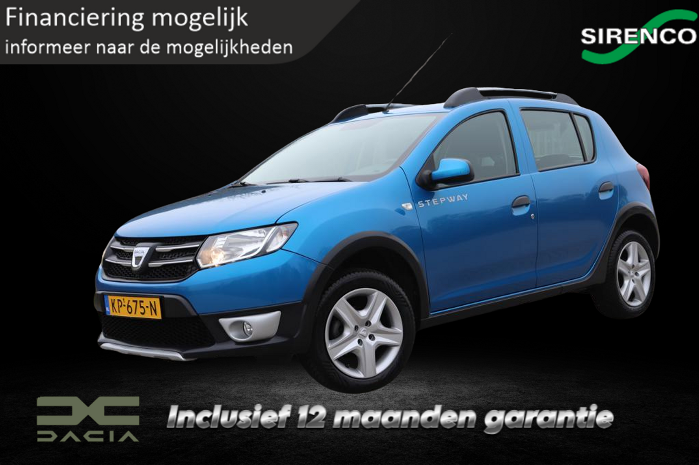 Dacia Sandero 0.9 TCe Bi-Fuel Stepway Laureate | lpg |12mnd garantie | navigatie | airco | parkeersensor | bluetooth | 2016 - voorkant