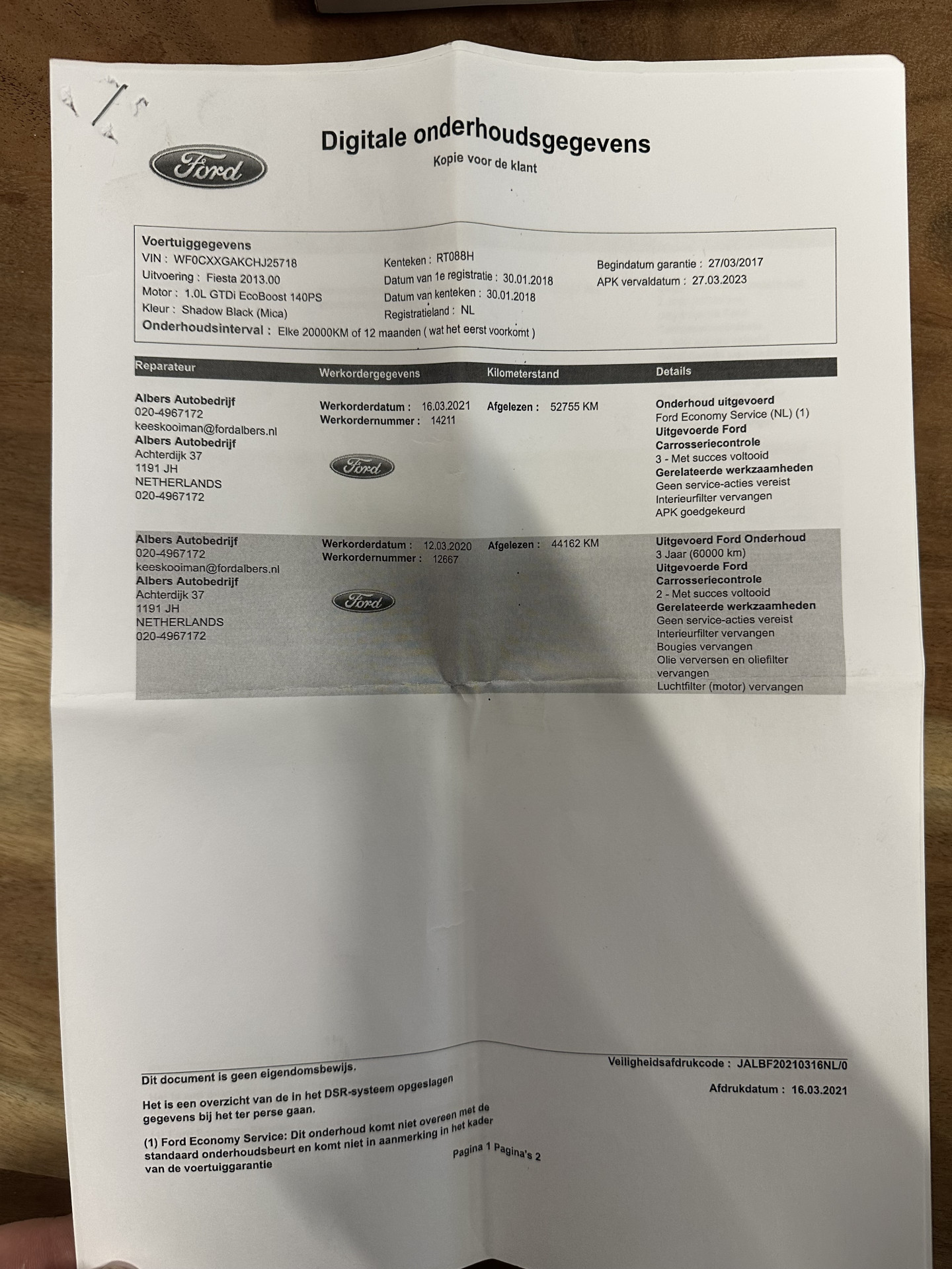 Foto van Ford Fiesta