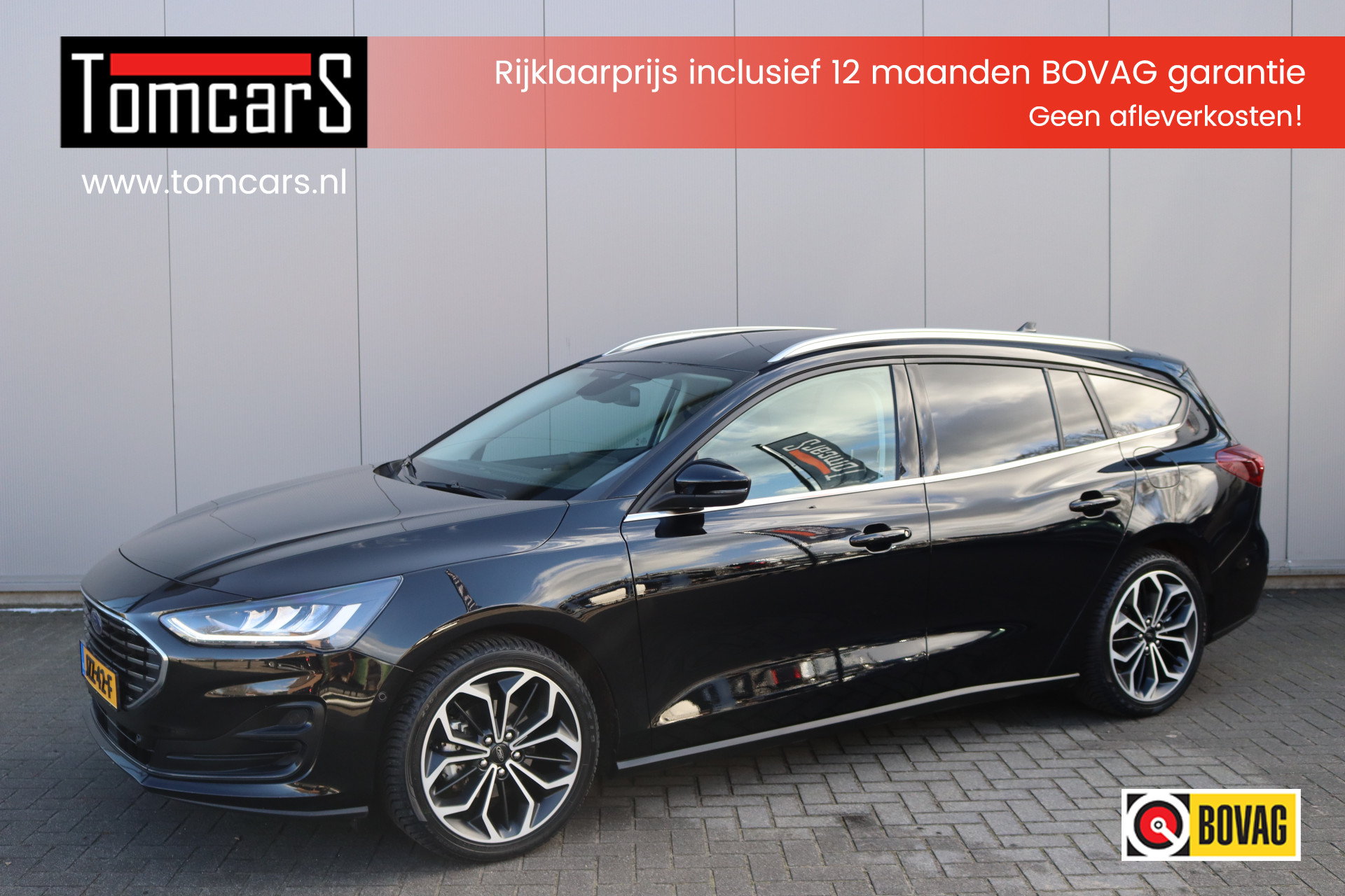 Ford Focus 155PK EcoB. Hybrid Automaat Titanium X Trekhaak/Leder/Elektr.-klep/Adapt.-cruise 2024 - voorkant