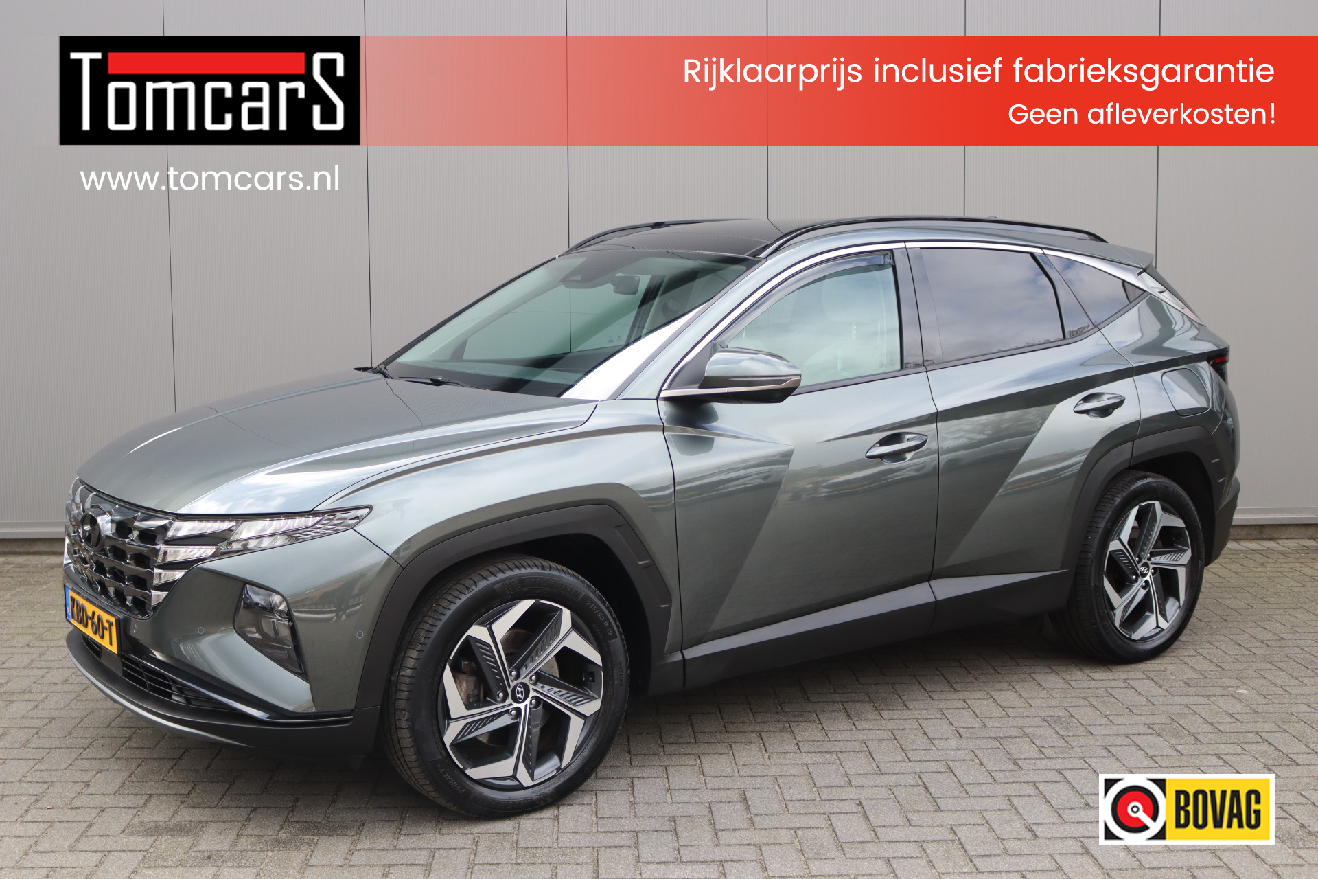 Hyundai Tucson 1.6 T-GDI PHEV Premium Sky 4WD Open-dak/Leder/Memory-stoel/Keyfree/Winter-pack 2022 - voorkant