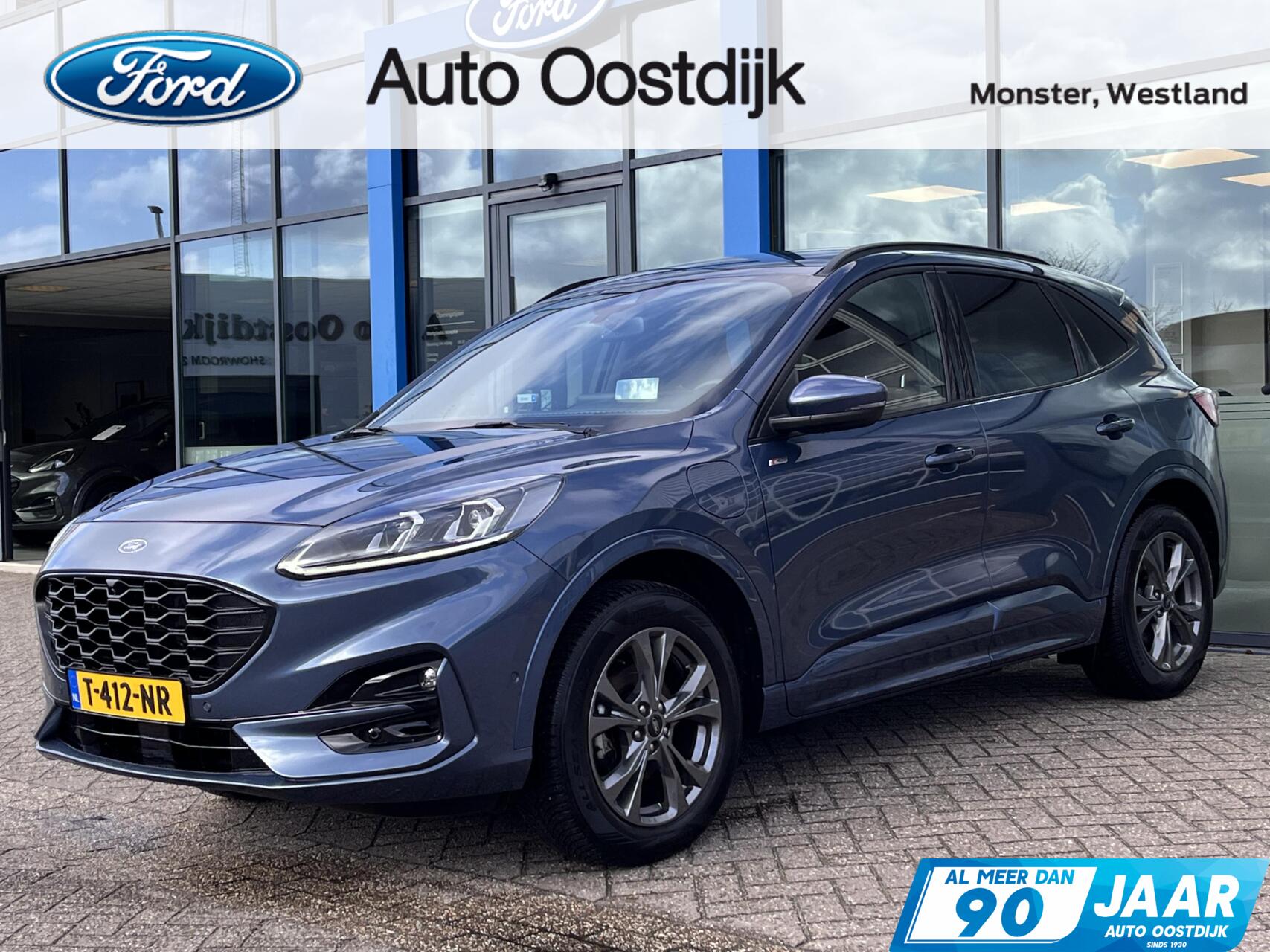 Ford Kuga 2.5 PHEV ST-Line X 225PK Elek. Trekhaak Winterpack Adaptieve Cruise Navi Camera Head-Up B&O Climate Keyless Privacy Glass *1500KG Trekgewicht* 2022 - voorkant