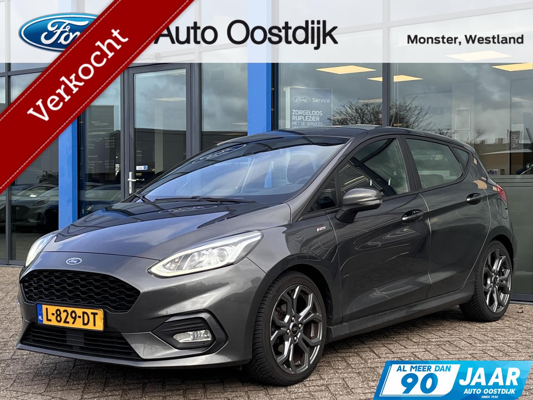 Ford Fiesta 1.0 EcoBoost Hybrid ST-Line 95PK Winterpack Cruise Parkeersensoren Achter Climate 17'' Velgen Privacy Glass *Sportief* 2020 - voorkant