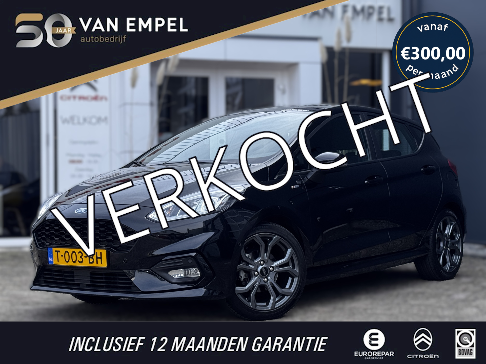 Ford Fiesta 1.0 EcoBoost ST-line | Automaat | Camera | B&O | Stuur + Stoelverwarming | Adaptive Cruise | 2020 - voorkant
