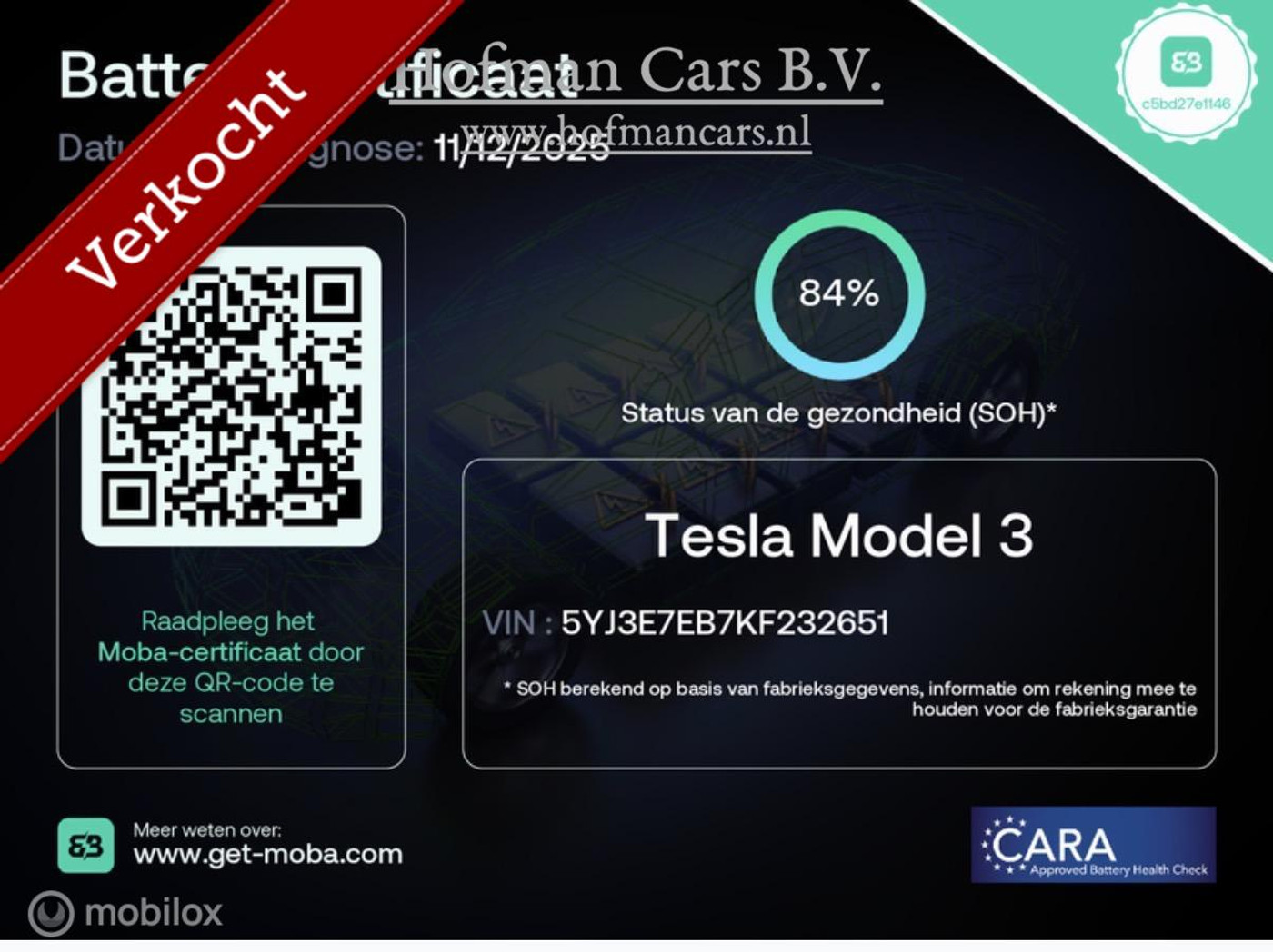 Foto van Tesla Model 3