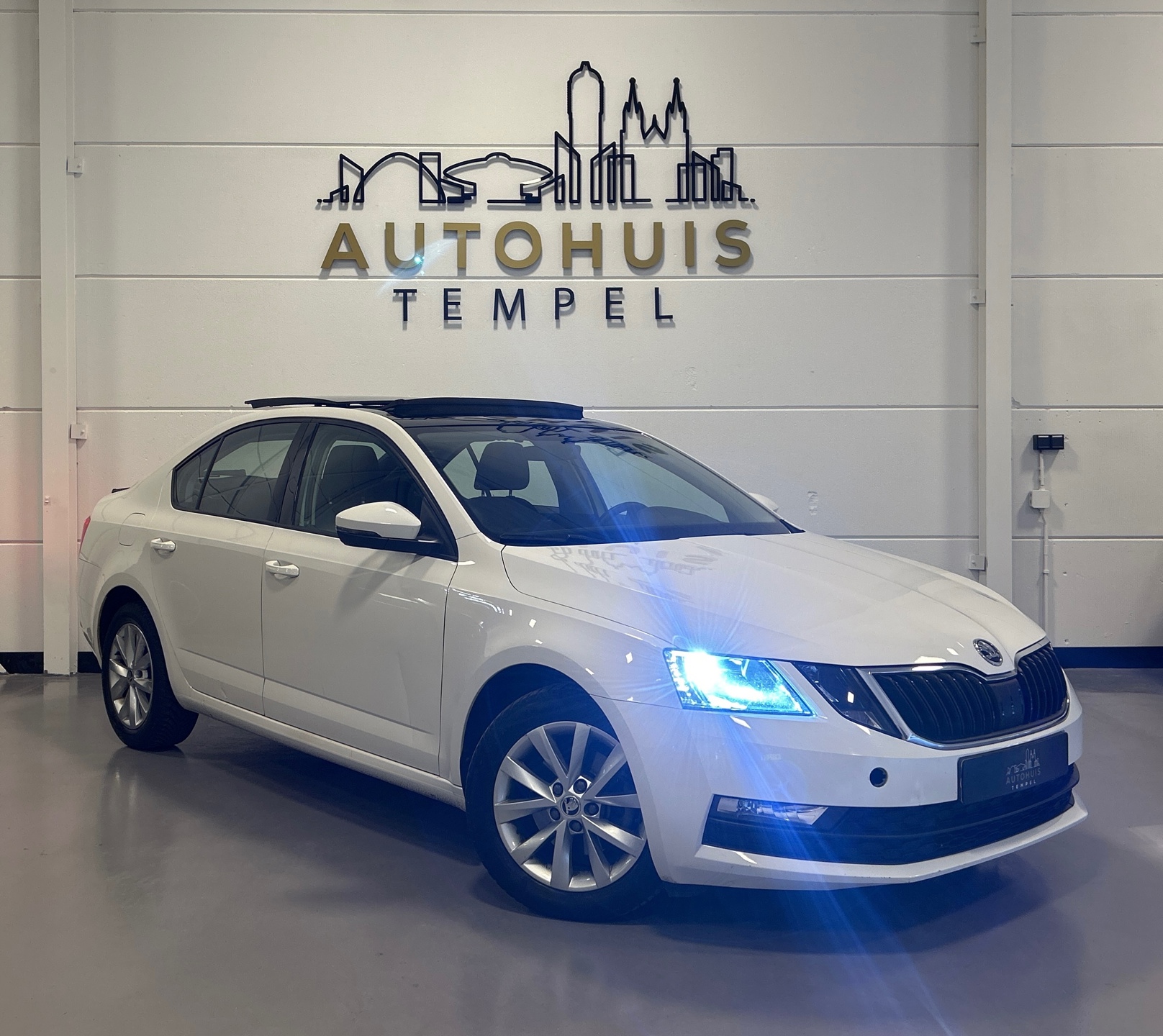 Skoda Octavia 1.0 TSI Greentech Ambition NAP  Airco Panoramadak Pdc Cruise Climate Apple Carplay Led Isofix 2019 - voorkant