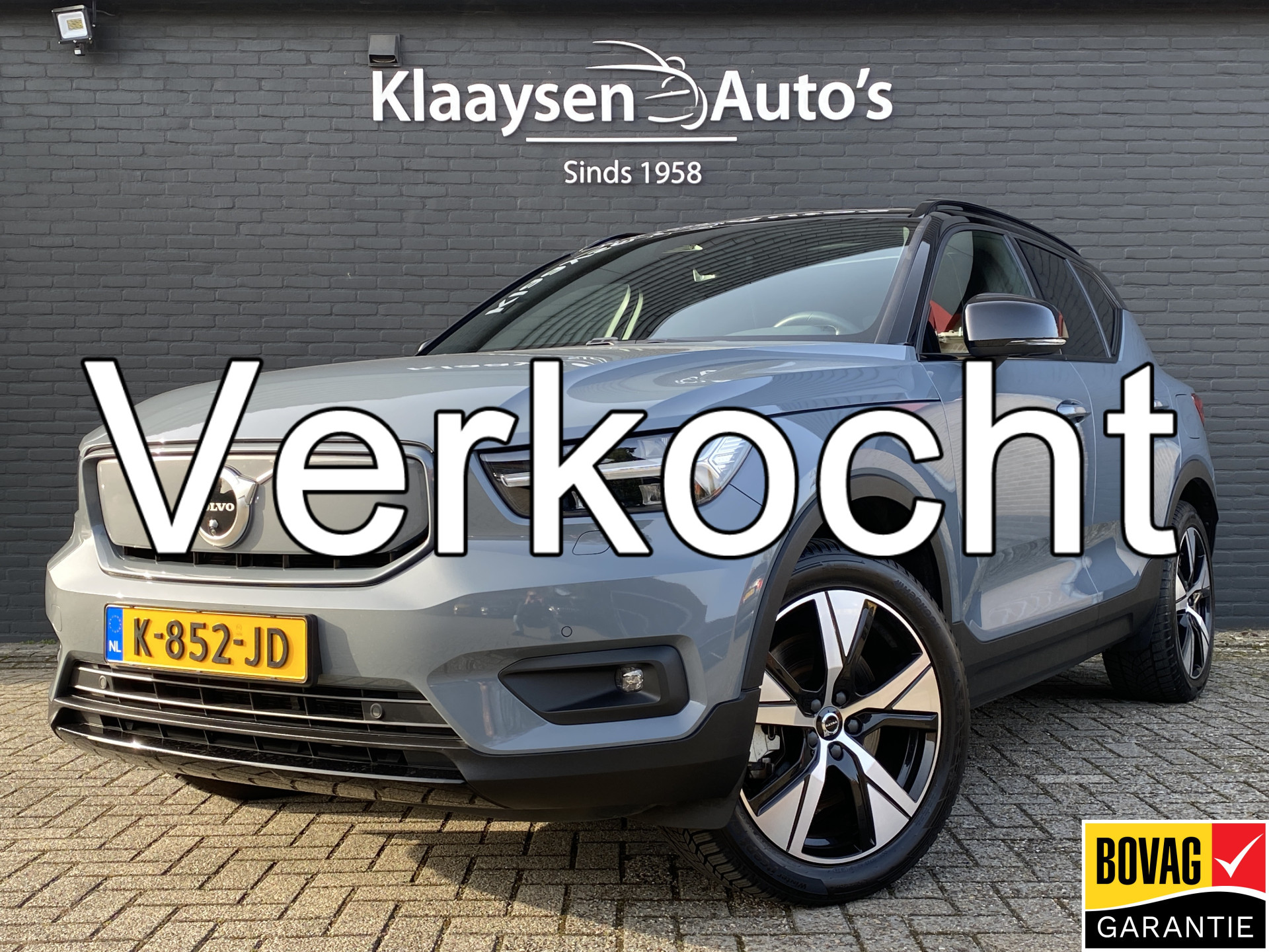 Volvo XC40 Recharge P8 AWD 408 pk R-Design | 1e eigenaar | dealer onderh. | panoramadak | trekhaak | leder/alcantara | navigatie 2020 - voorkant