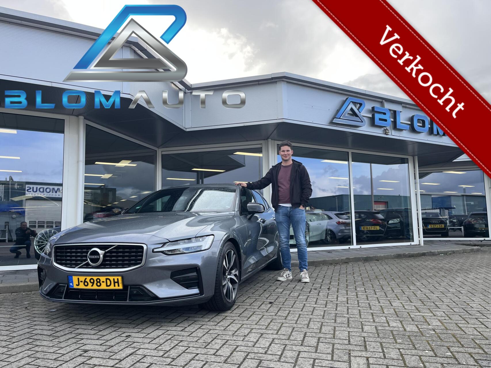 Volvo S60 2.0 T4 R-Design 191PK MEMORY+TREKHAAK+CARPLAY+LED 2020 - voorkant