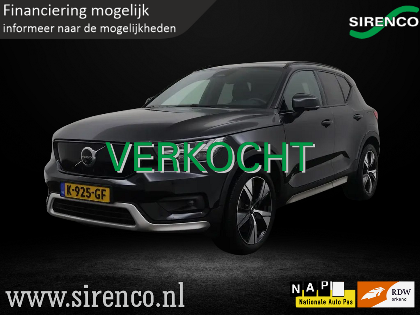 Volvo XC40 Recharge P8 AWD R-Design | vol leder met memory | stoel & stuurverwarming | panodak | uitstraling! | warmtepomp | 2020 - voorkant