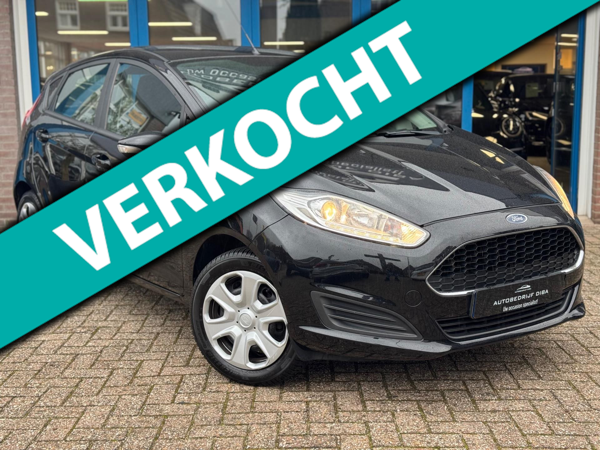 Ford Fiesta 1.0 Style 2016 Zwart AIRCO APK NAP 2016 - voorkant