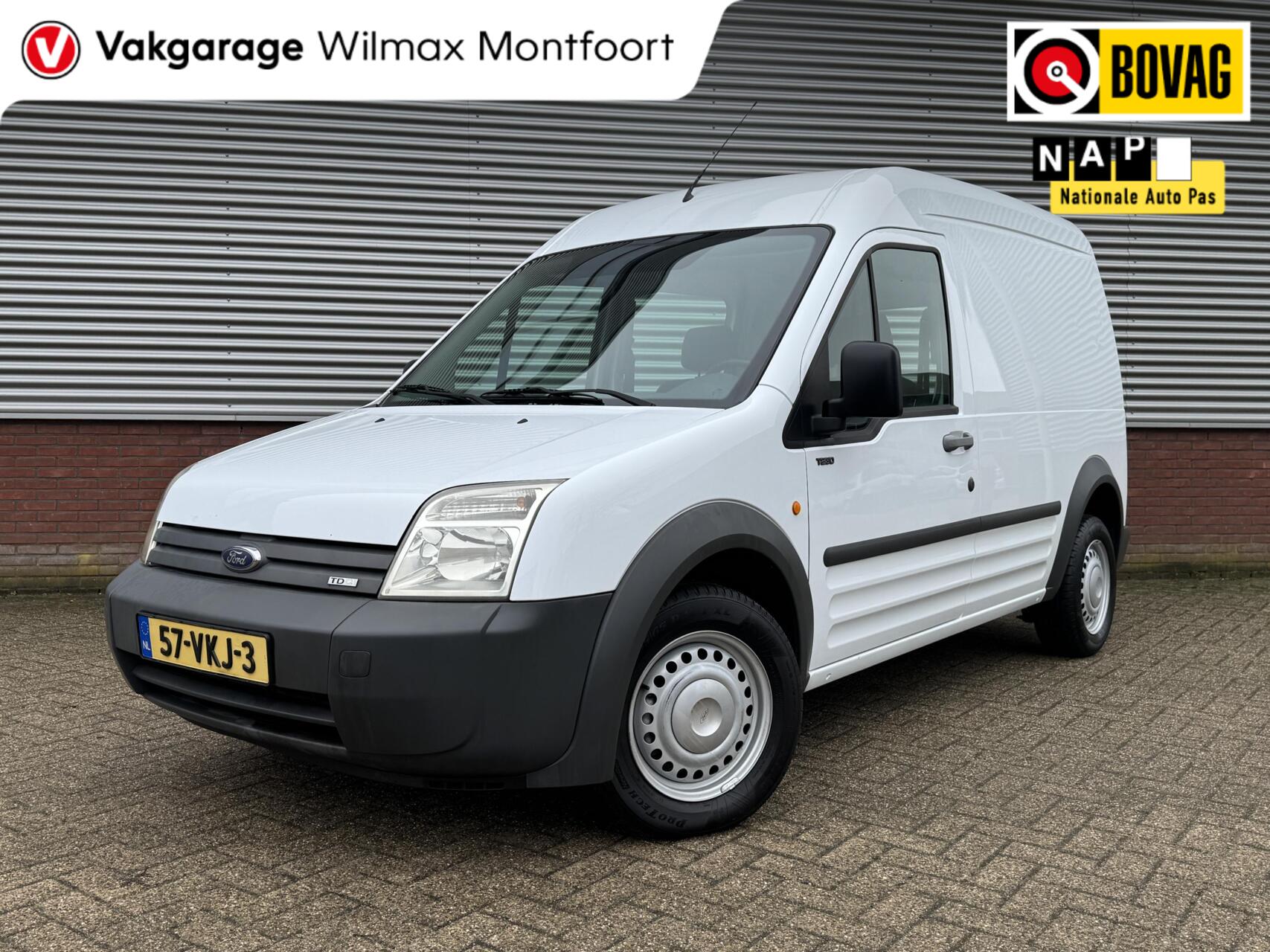 Ford Transit Connect T230l Van 1,8tdci 81 T230L 1.8 TDCi|H2|eerste eigenaar|Airco|Zijdeur|Glas|Lage km stand| 2007 - voorkant