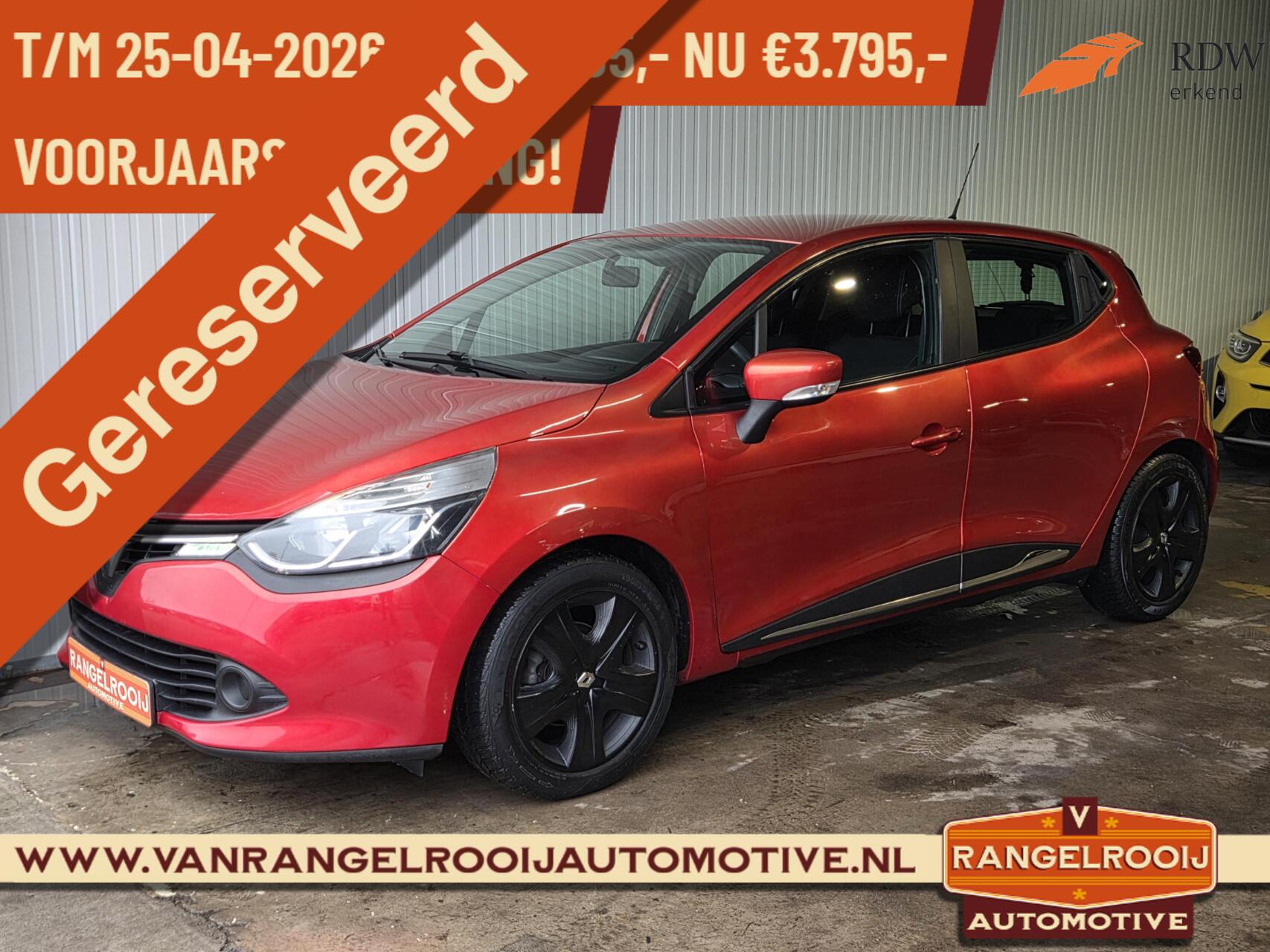 Renault Clio 0.9 TCe  Expression, airco, cruise, navigatie, bluetooth 2015 - voorkant
