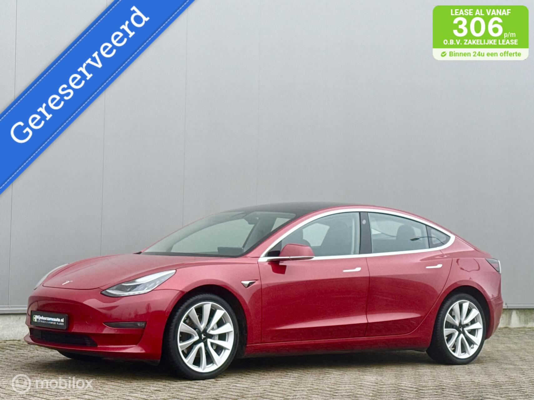 Tesla Model 3 Long Range AWD 75 kWh - netjes  - FSD - SOH 89 2019 - voorkant