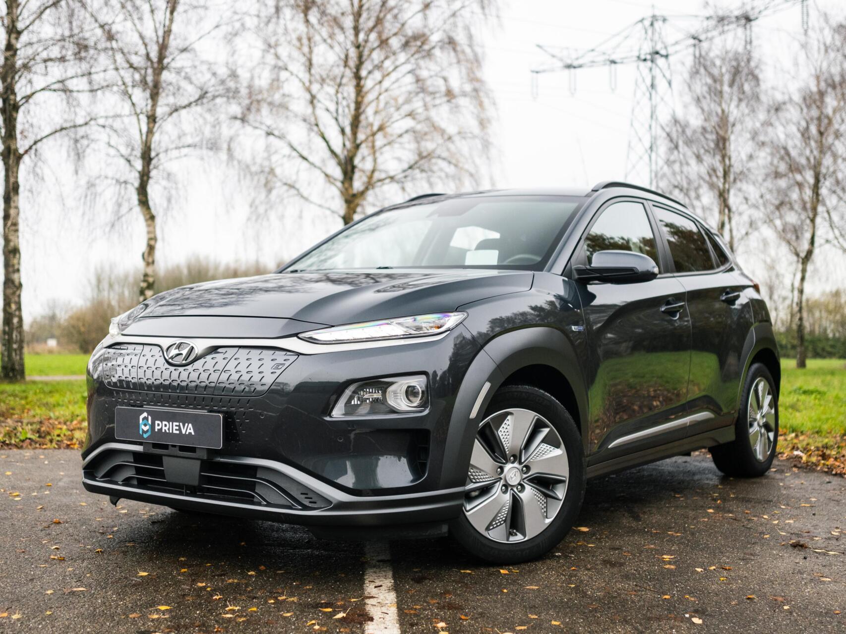 Hyundai Kona EV Premium 64 kWh VOL-LEDER 89.3% SoH 2019 - voorkant