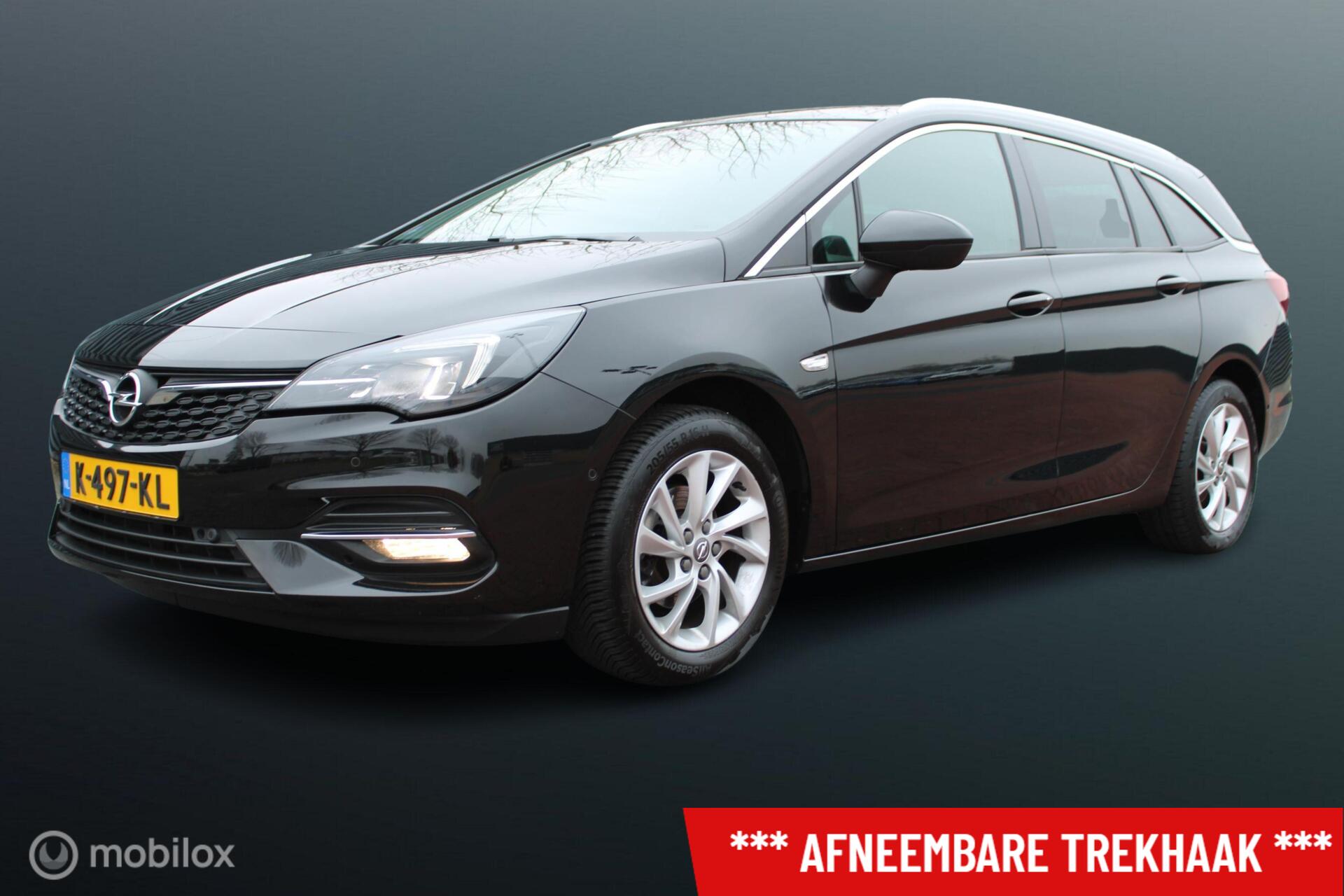 Opel Astra 1.2 Turbo 130 PK Business Elegance, Trekhaak, Navi, Pdc voor + achter + camera, Donker glas, App connect, Keyless go/entry 2021 - voorkant
