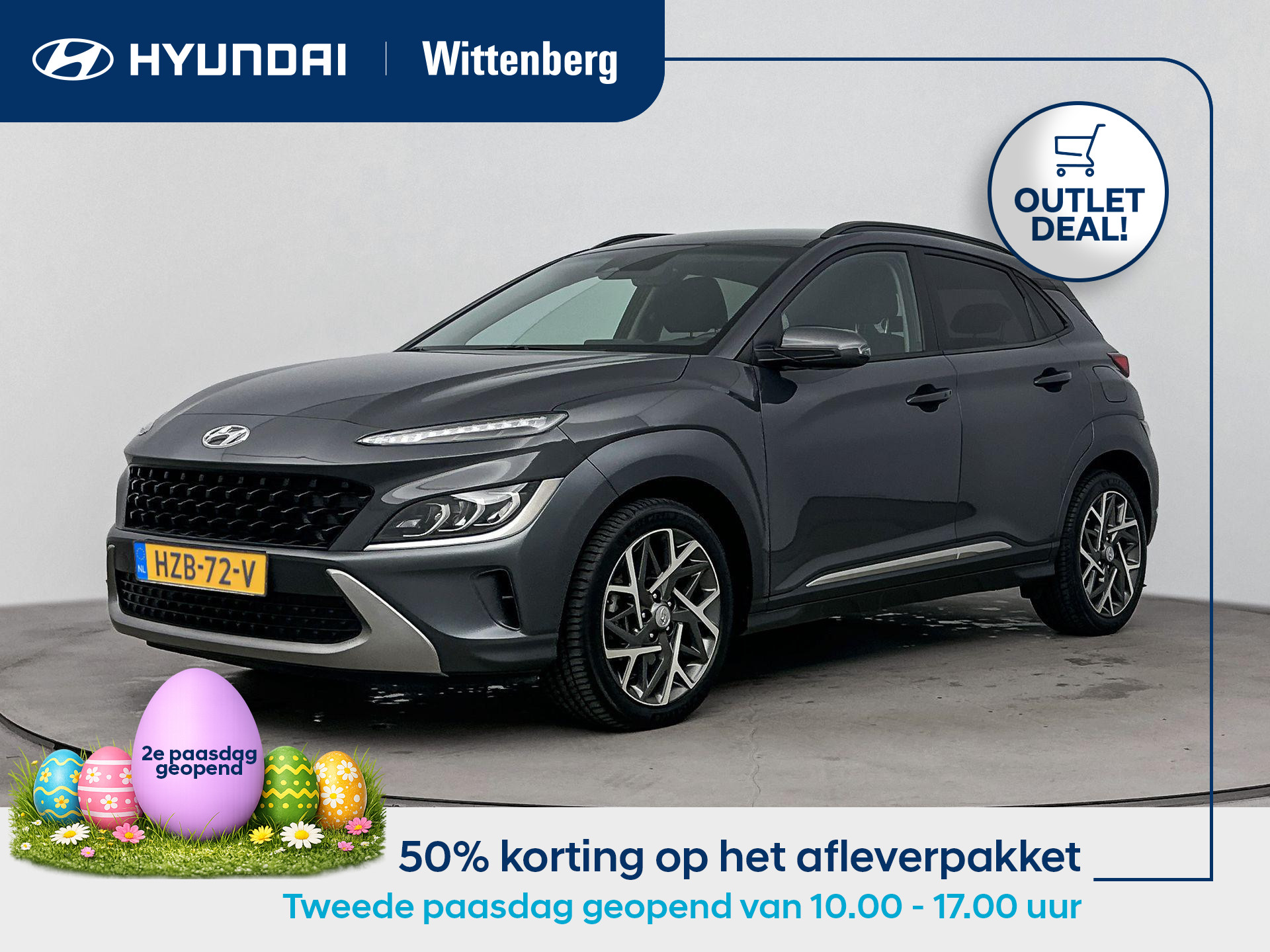 Hyundai Kona 1.6 GDI HEV Fashion 2023 - voorkant