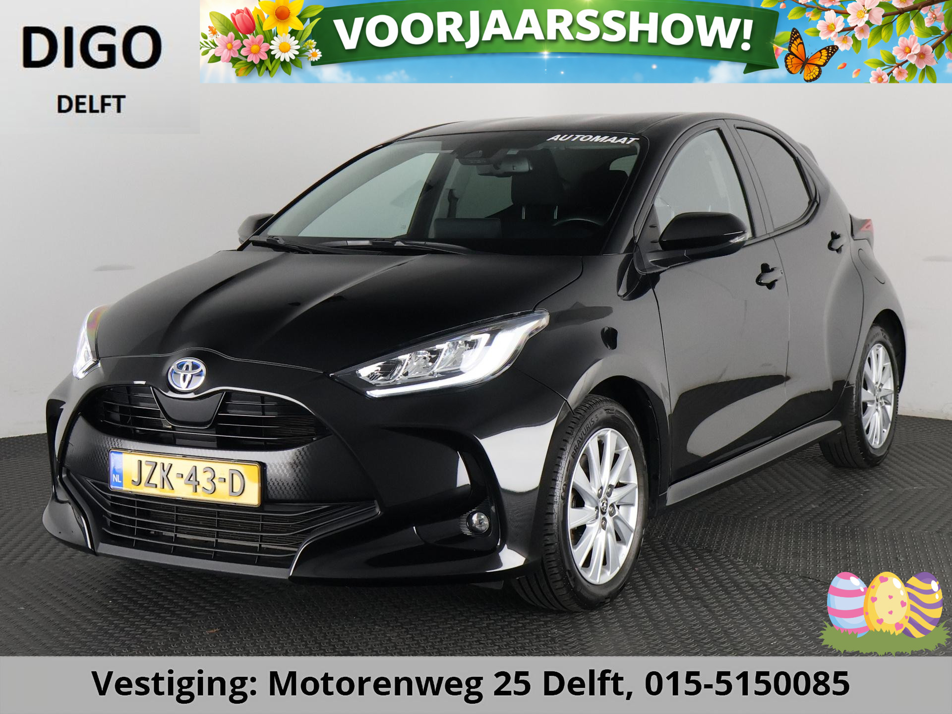 Toyota Toyota Yaris 1.5 Hybrid 115 BUSINESS BLACK  GARANTIE TOT 7-2032 2022 - voorkant