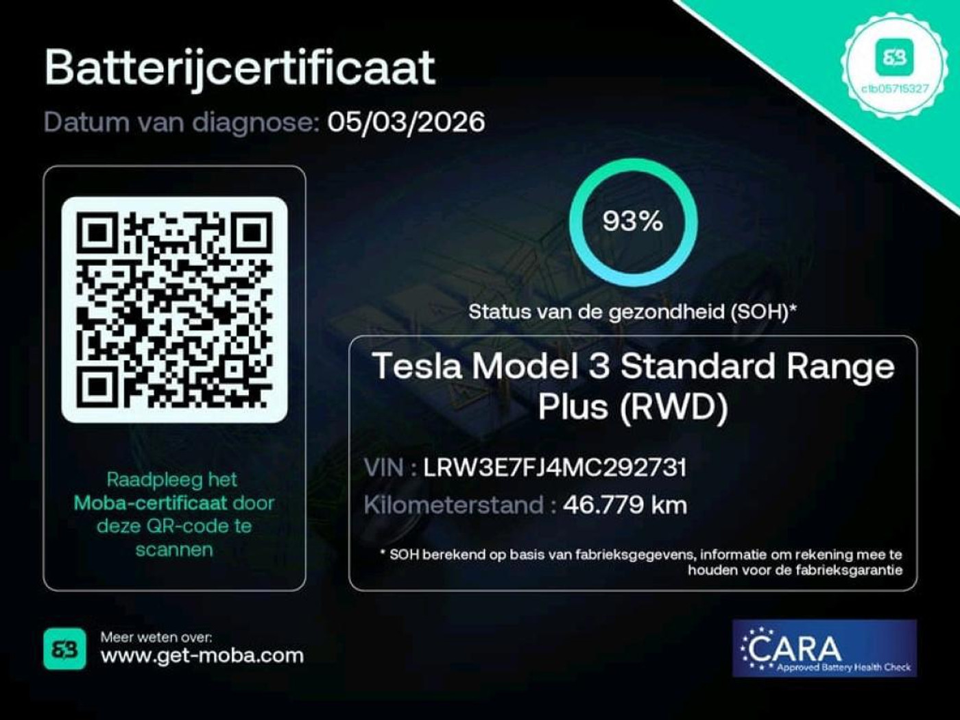 Foto van Tesla Model 3