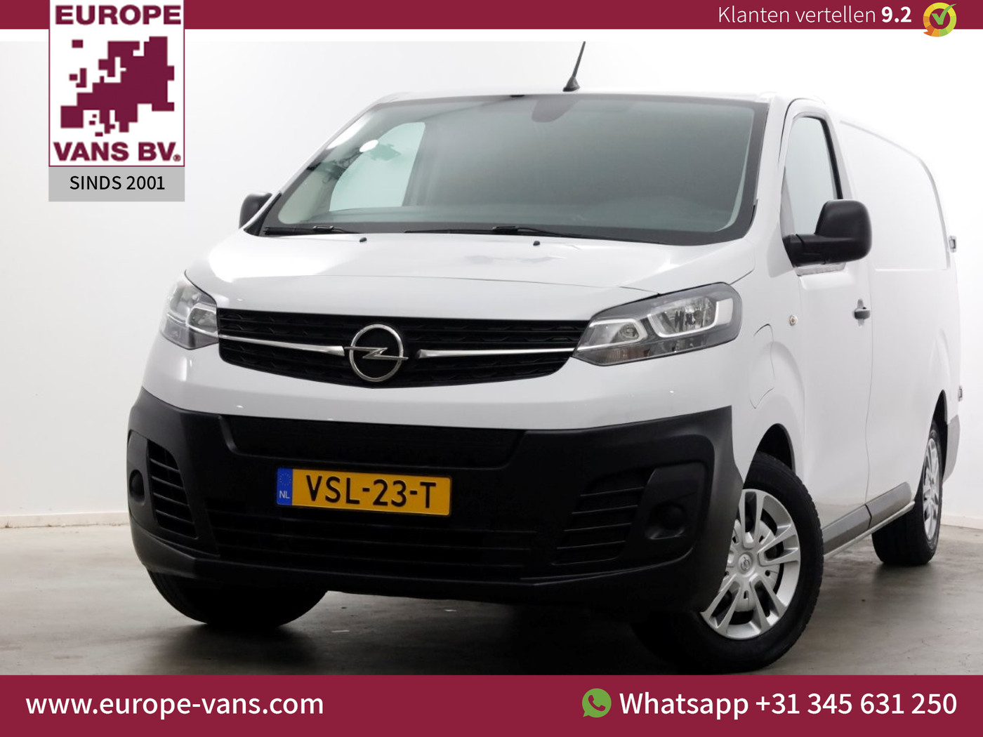 Opel Vivaro 75 kWh Automaat Lang 100% Elektrisch Range WLTP 315km SOH 97% 11-2022 2022 - voorkant